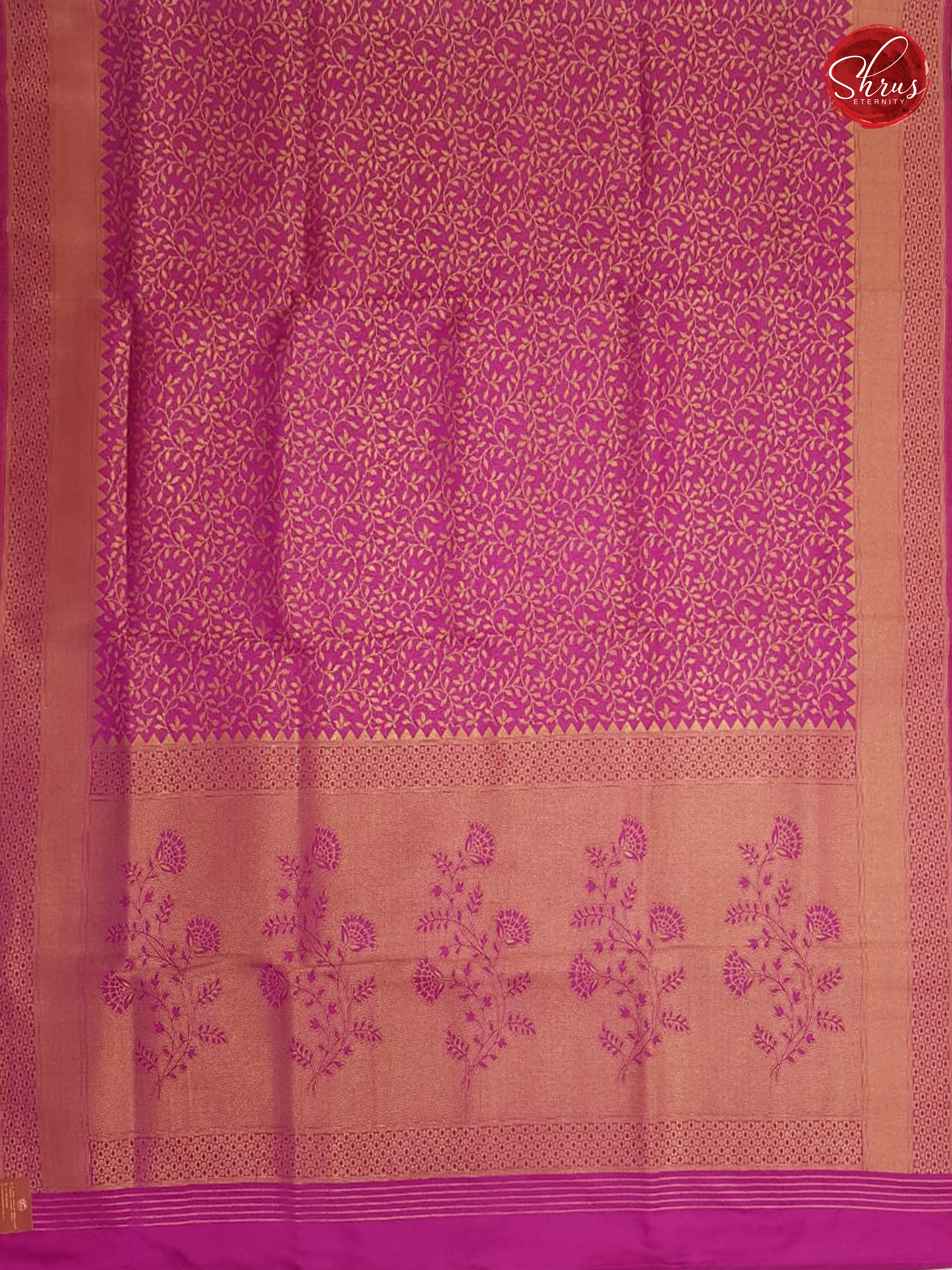 Dark Pink(Single Tone) - Semi Banarasi - Shop on ShrusEternity.com