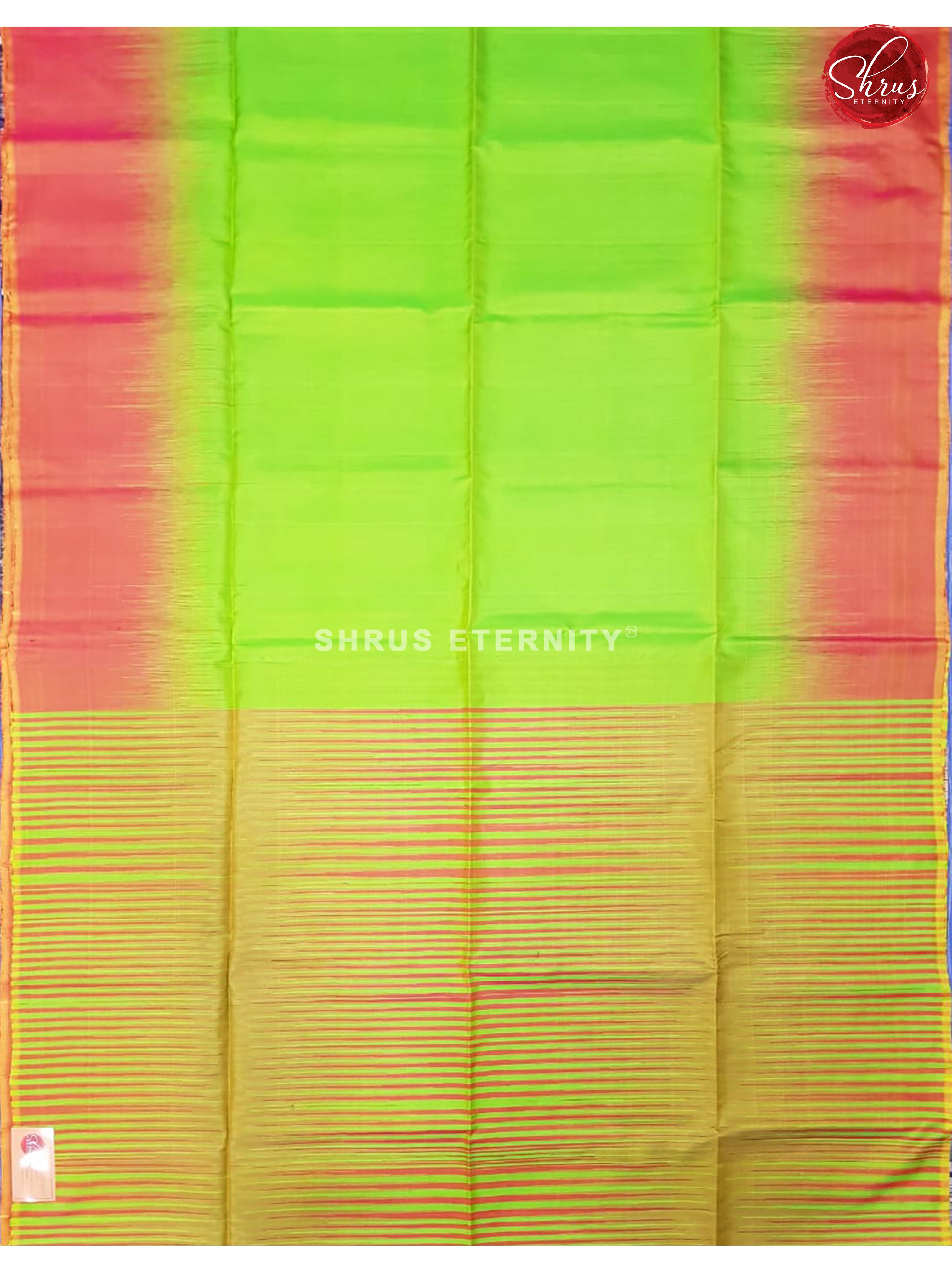 Parrot Green &  Pink  - Soft Silk - Shop on ShrusEternity.com