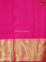 Pink (Single Tone ) - Kanchivaram Silk - Shop on ShrusEternity.com