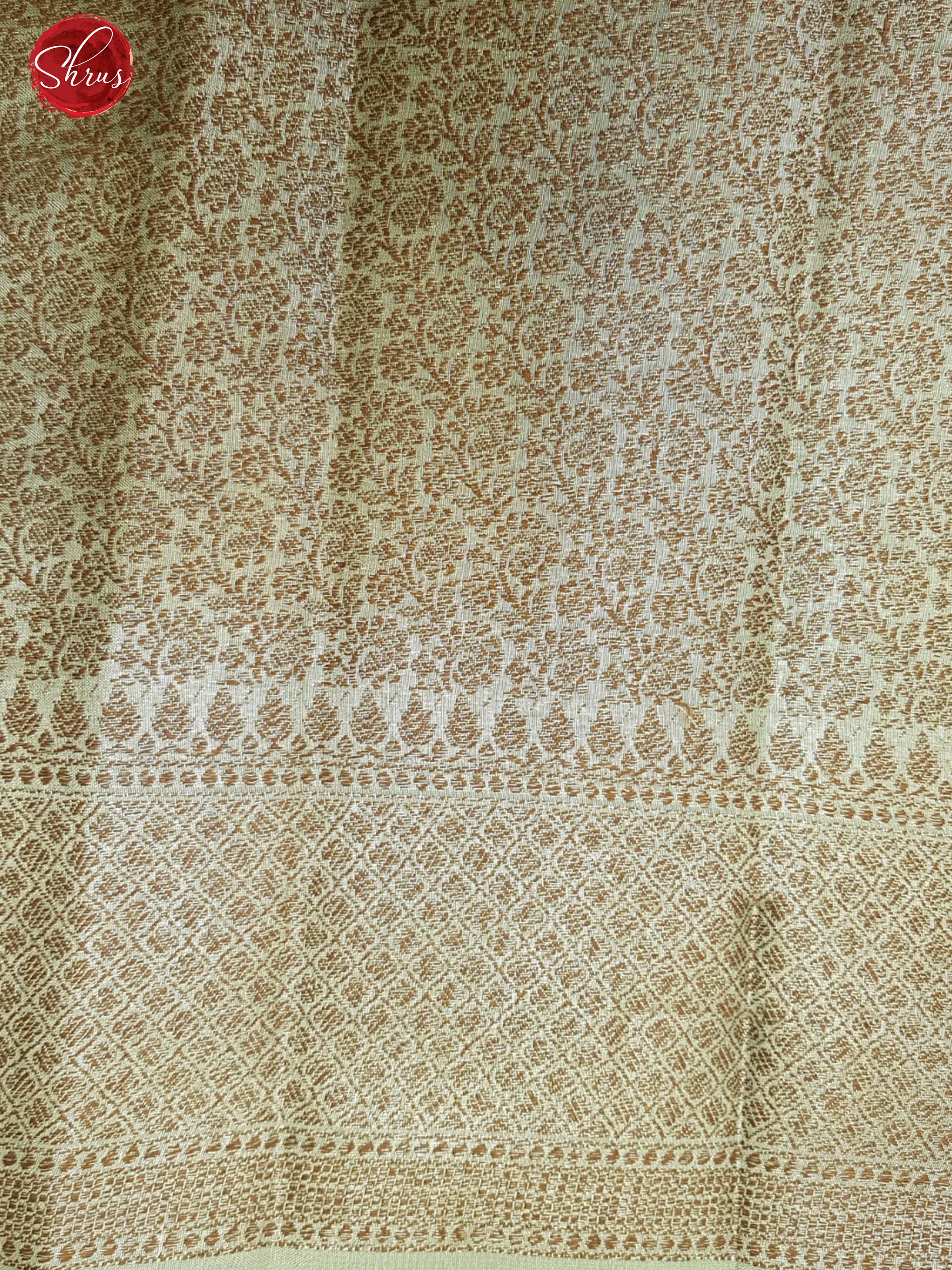 Green  & Beige - Tussar with zari woven floral motifs on he body & Contrast Zari border - Shop on ShrusEternity.com