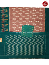 Light Maroon & Green - Ikkat Cotton - Shop on ShrusEternity.com