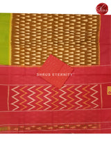 Mehendi Green & Red  - Ikkat Cotton - Shop on ShrusEternity.com
