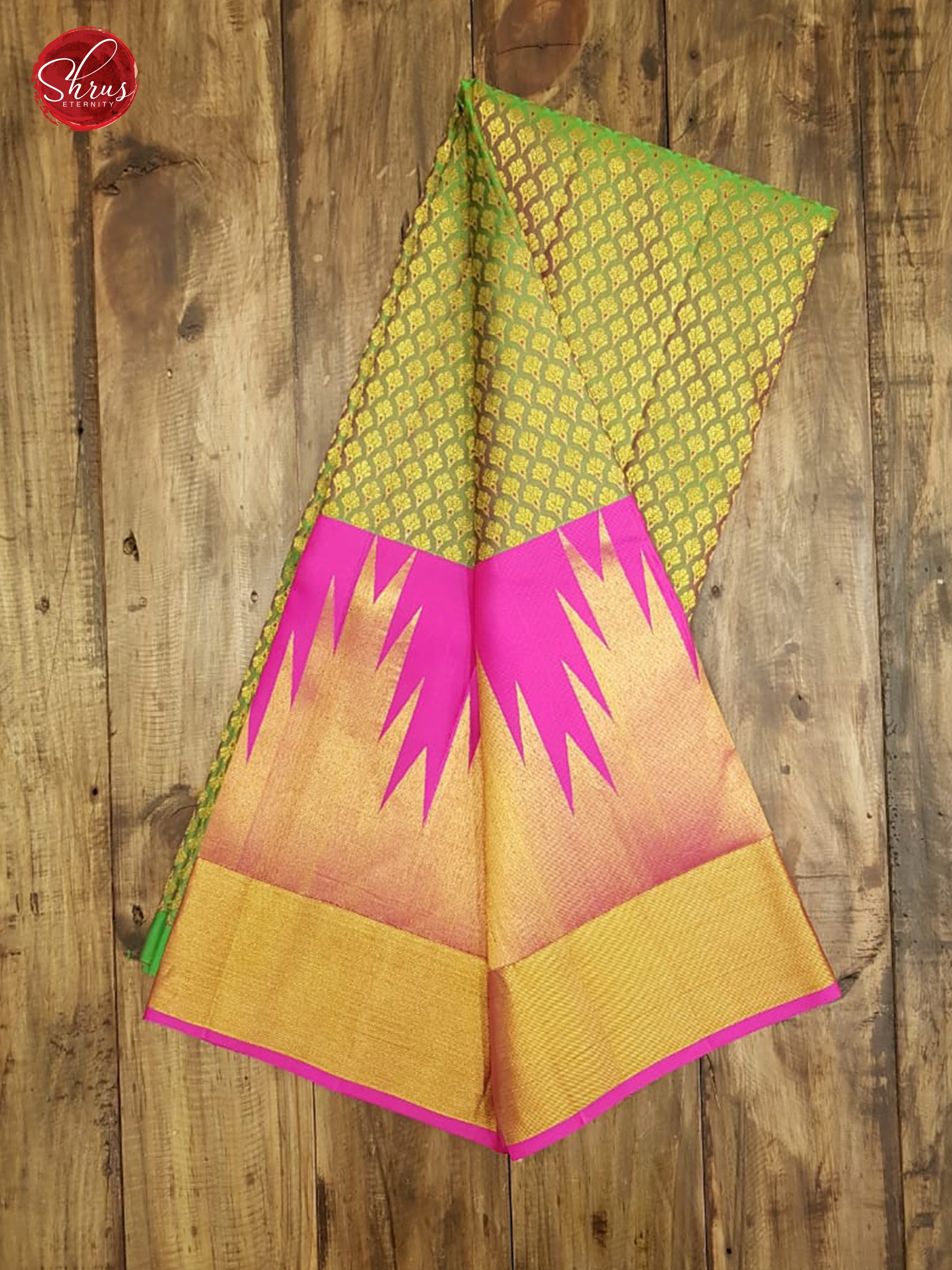 Green & Pink - Lehanga with Blouse  for Ages above 15 yrs - Shop on ShrusEternity.com