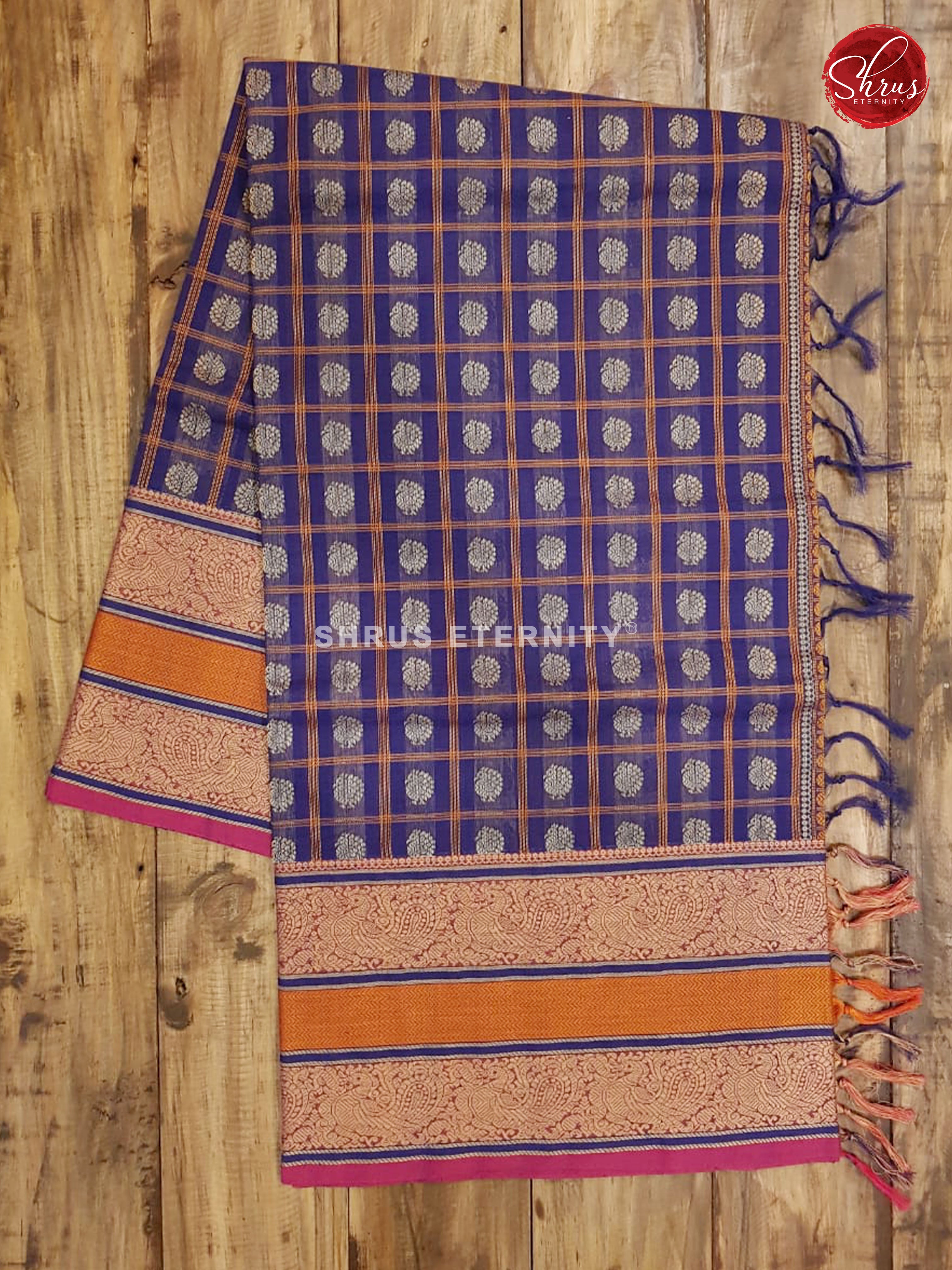 Blue & Pink - Kanchi Cotton - Shop on ShrusEternity.com