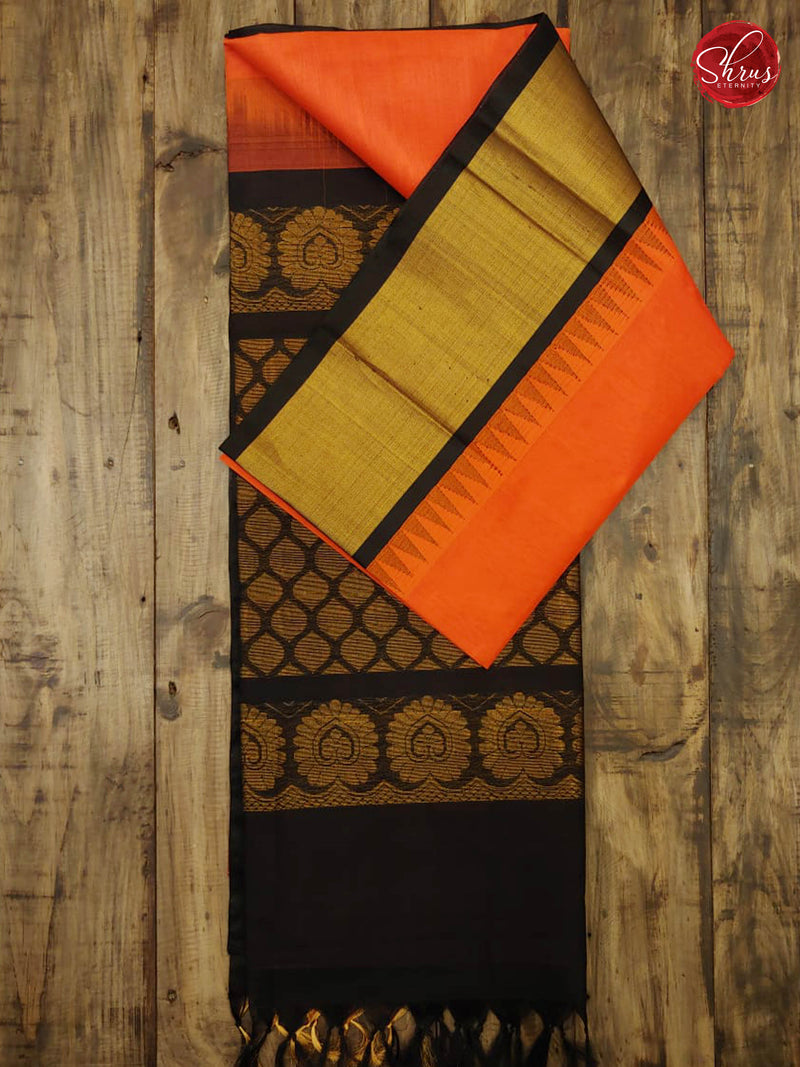 Brick Orange & Black - Silk Cotton - Shop on ShrusEternity.com
