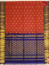 Brick Red & Blue - Silk Cotton - Shop on ShrusEternity.com