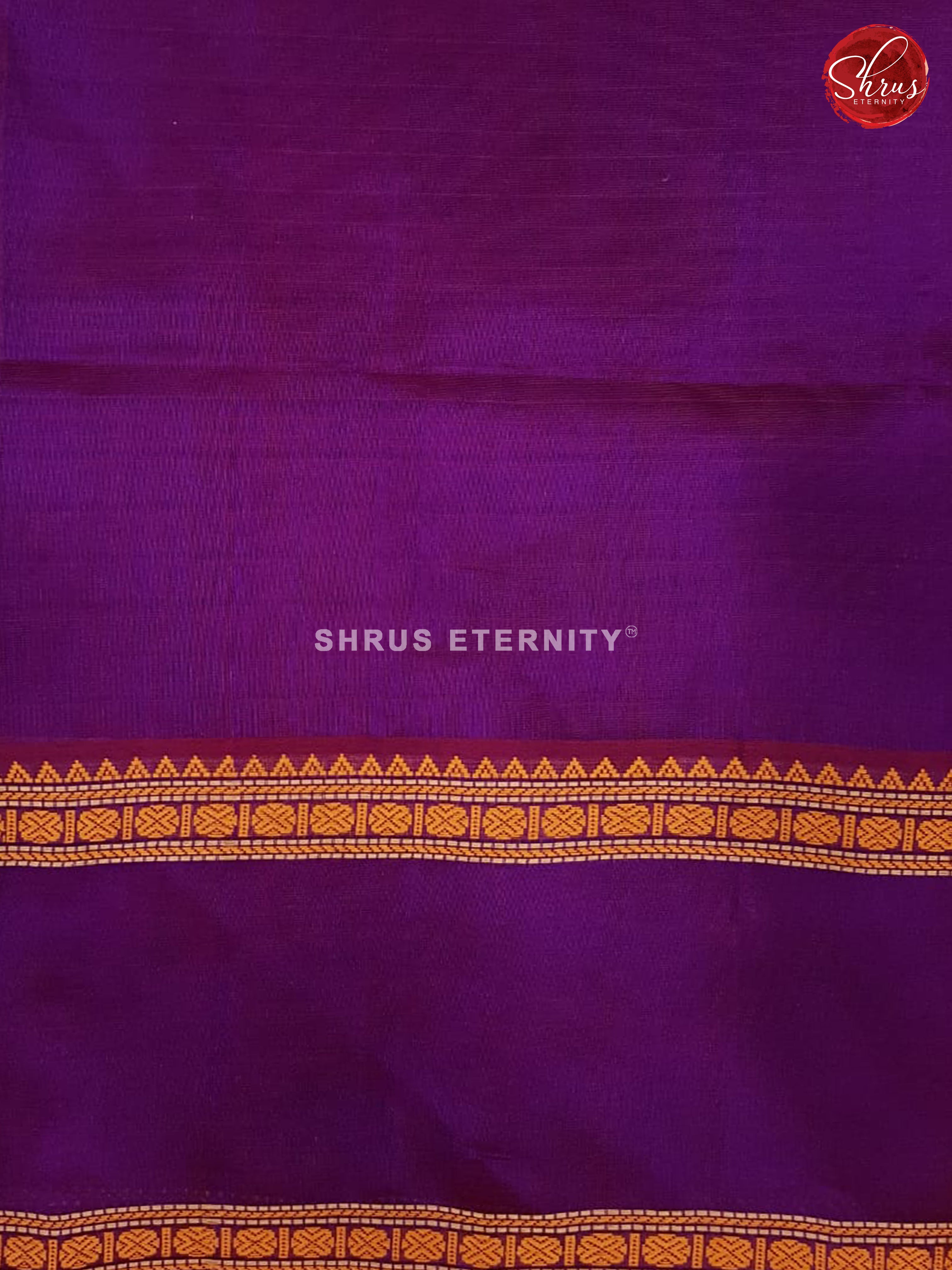 Purple & Mustard Orange  - Silk Cotton - Shop on ShrusEternity.com