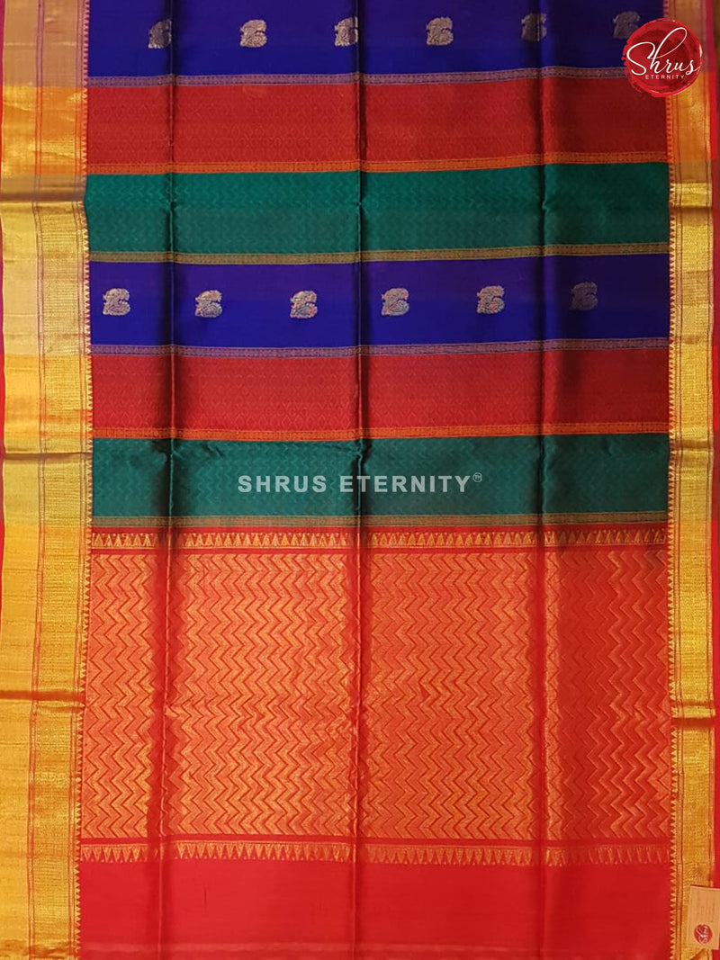 Multicolor & Red  - Silk Cotton - Shop on ShrusEternity.com