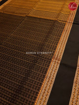 Black& Mustard Orange  - Silk Cotton - Shop on ShrusEternity.com