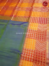 Metallic Blue & Orange- Soft Silk - Shop on ShrusEternity.com