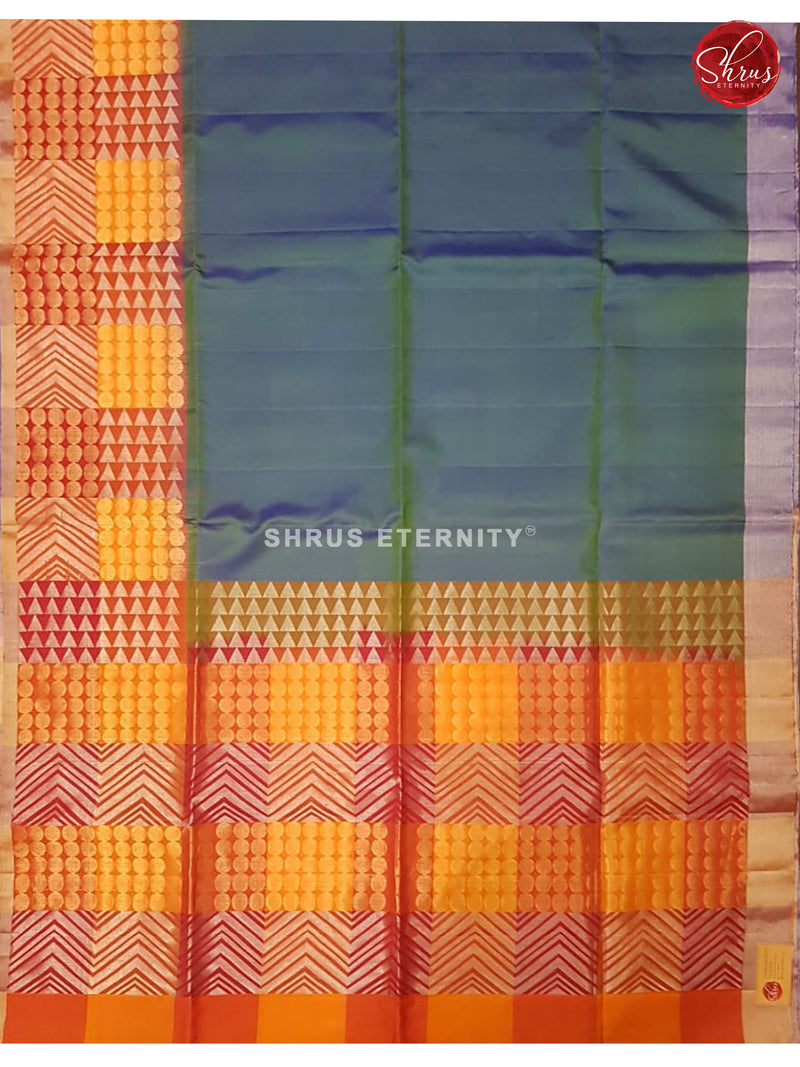 Metallic Blue & Orange- Soft Silk - Shop on ShrusEternity.com