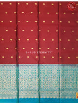 Marron & Teal Blue - Soft silk - Shop on ShrusEternity.com