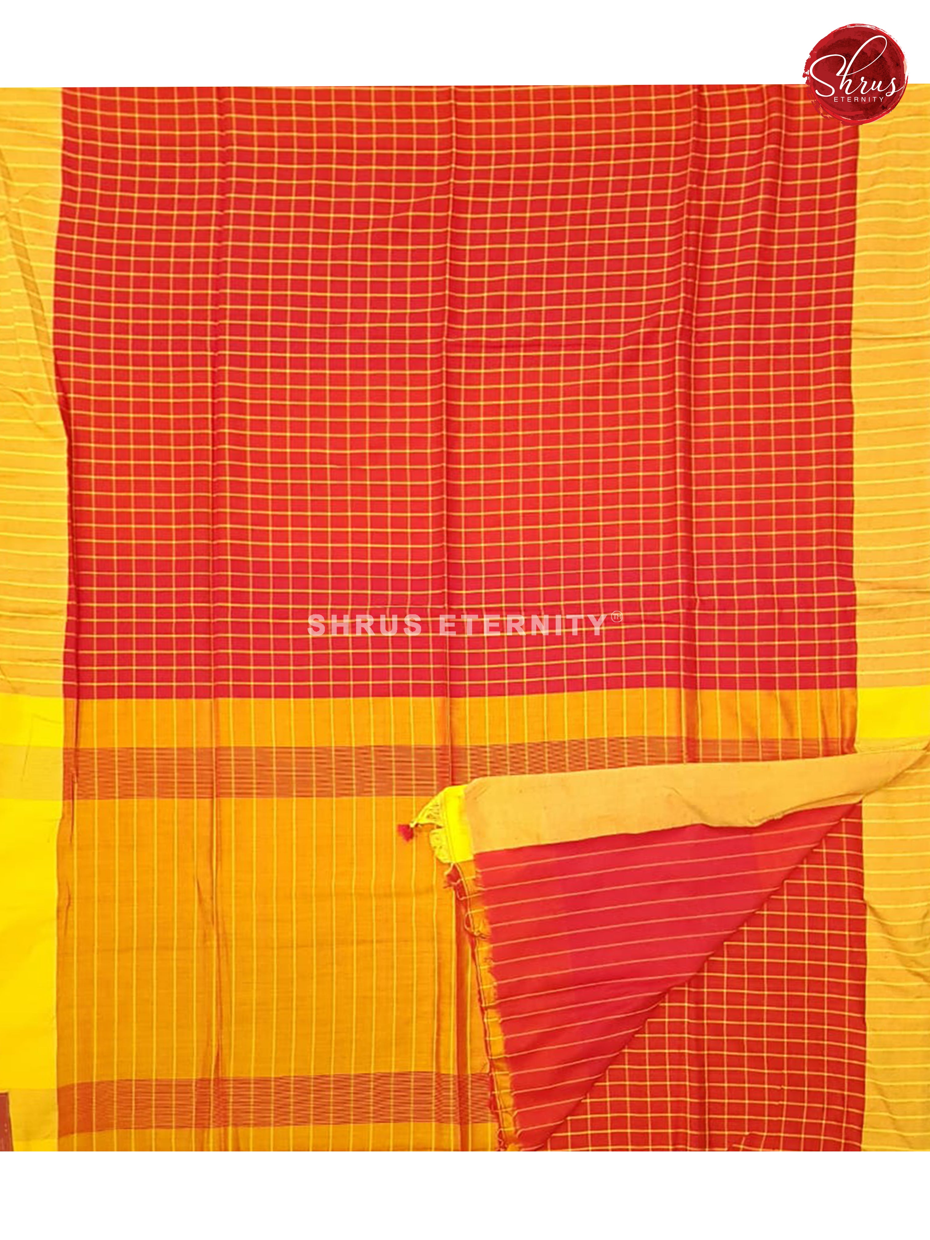 Red & Yellow - Bengal Cotton - Shop on ShrusEternity.com