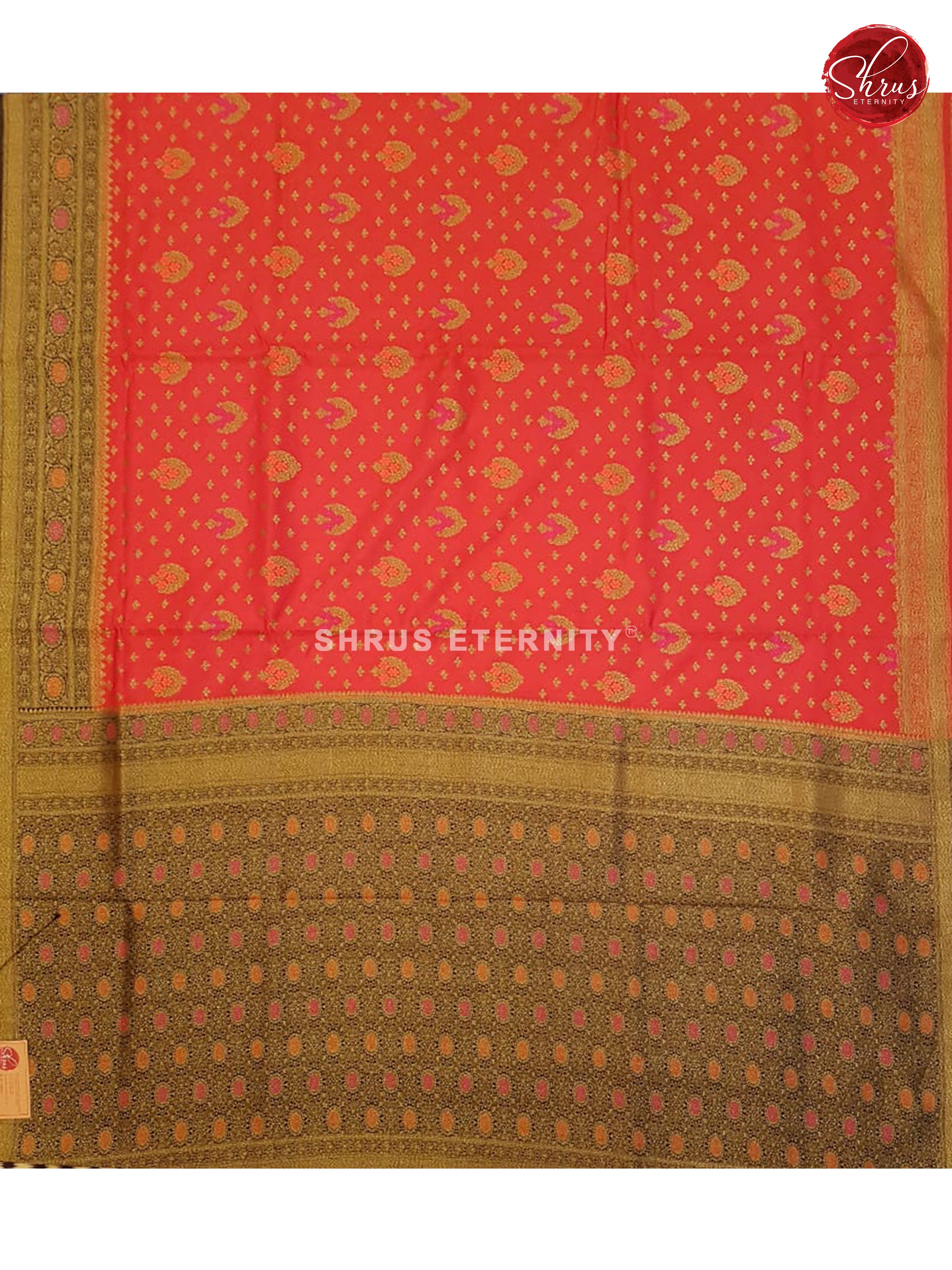Red(single Tone) - Semi Banarasi - Shop on ShrusEternity.com