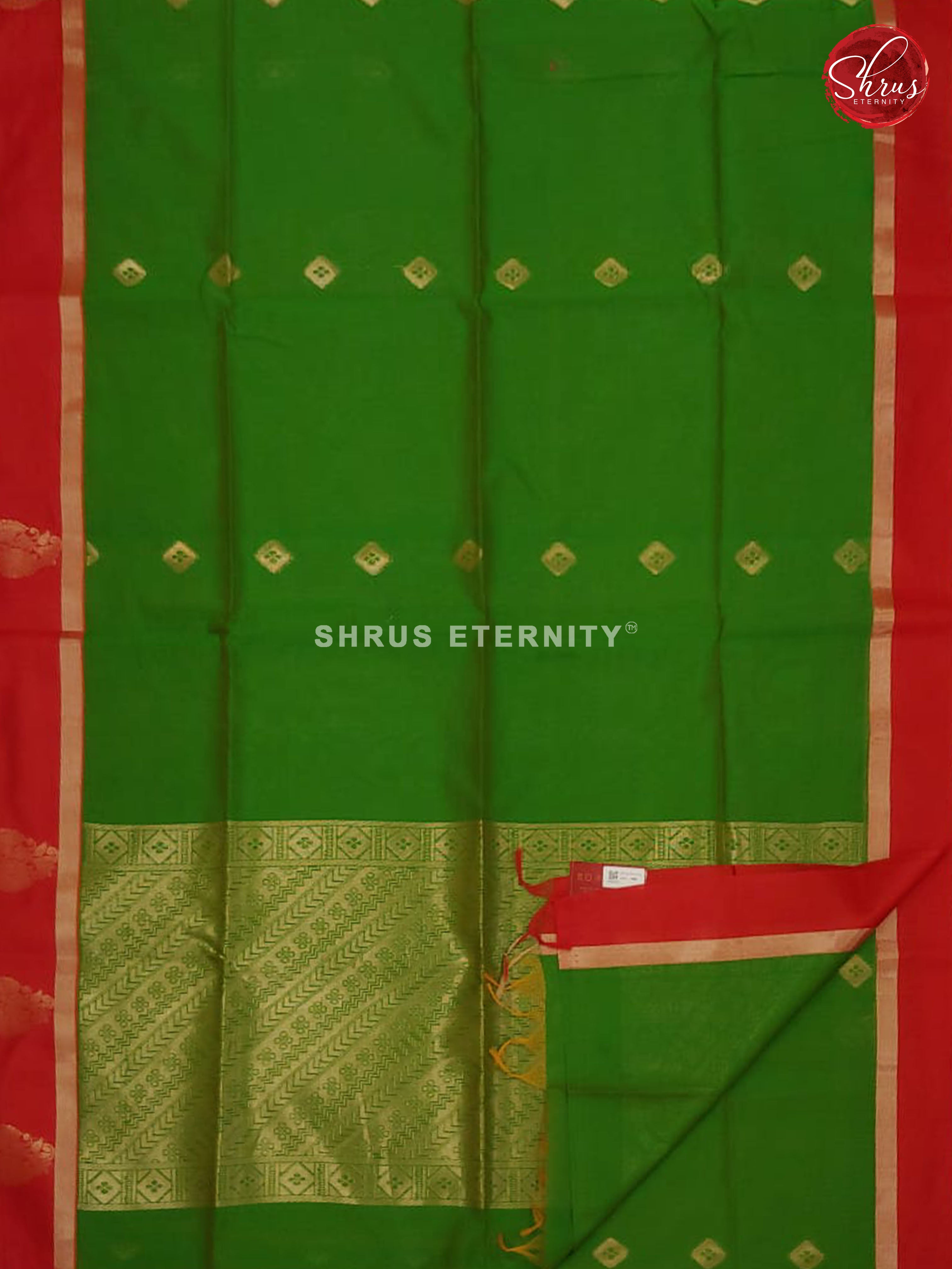 Green & Red  - Kora Cotton Silk - Shop on ShrusEternity.com