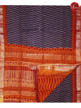 Navy Blue & Brick Orange - Linen Cotton - Shop on ShrusEternity.com