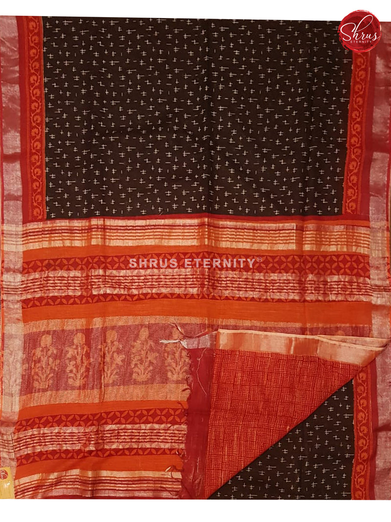 Black & Brick Red - Linen Cotton - Shop on ShrusEternity.com