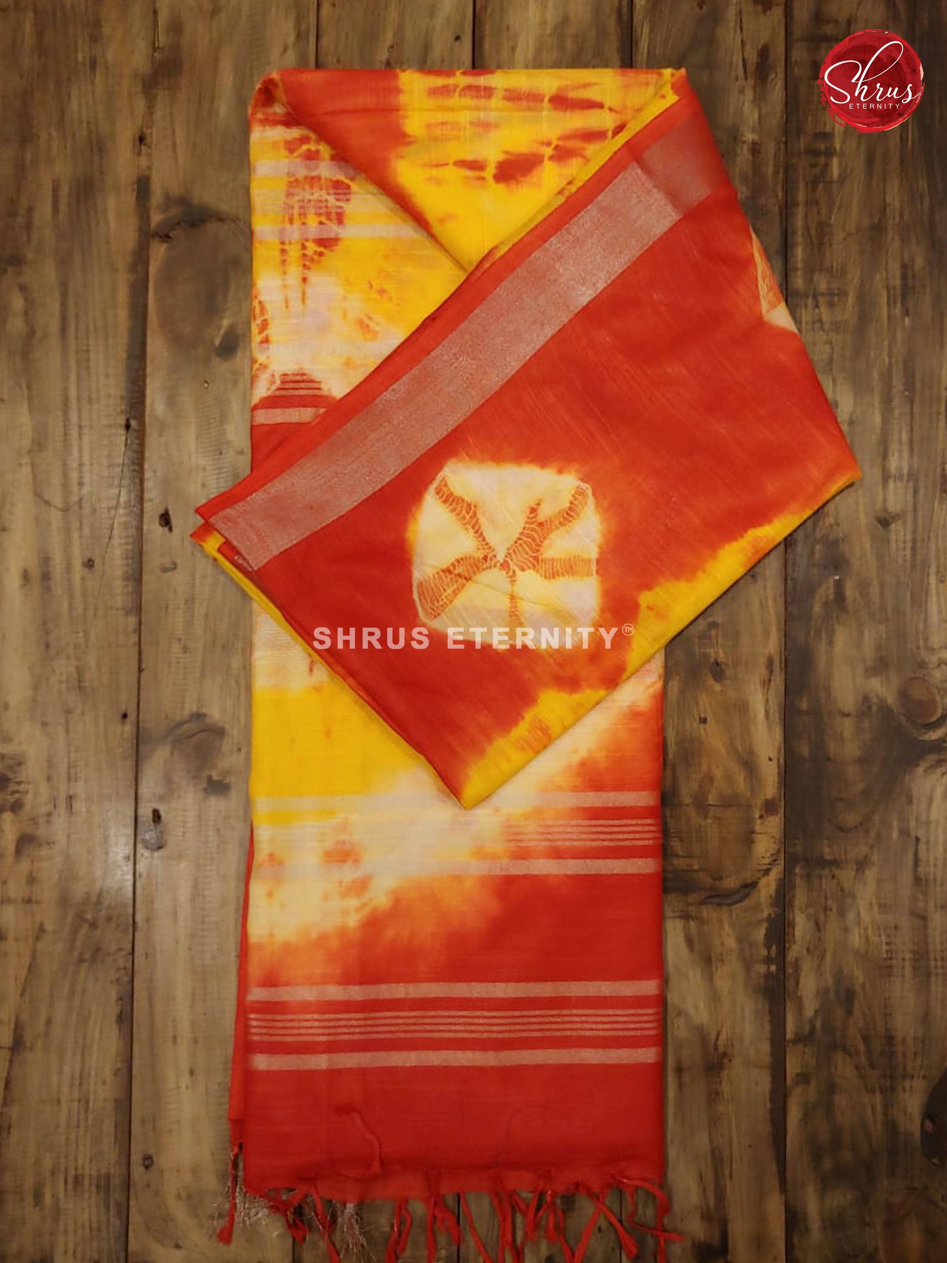 Yellow & Brick Orange - Shibori - Shop on ShrusEternity.com