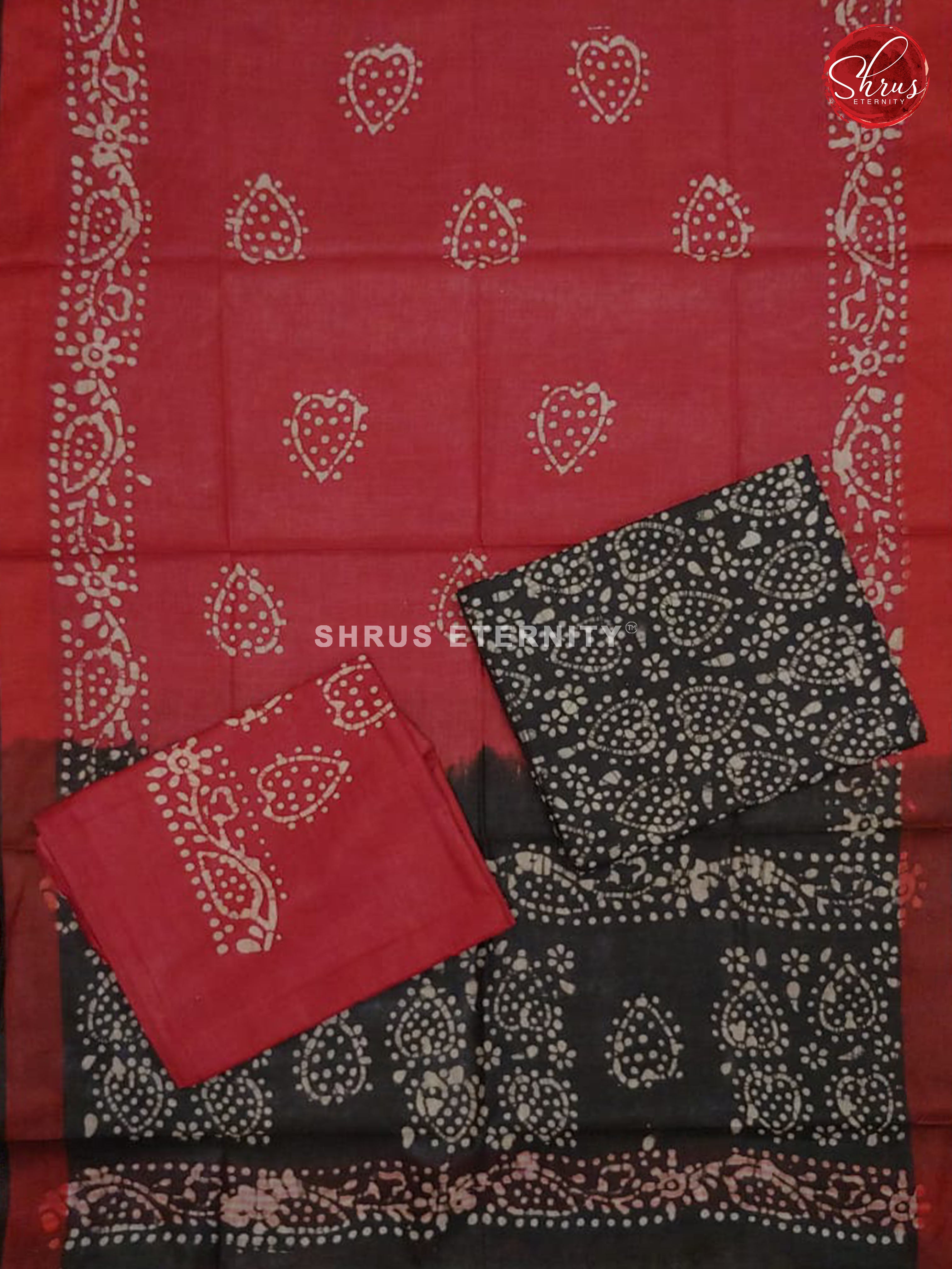 Black & Red - Bhatik salwar - Shop on ShrusEternity.com