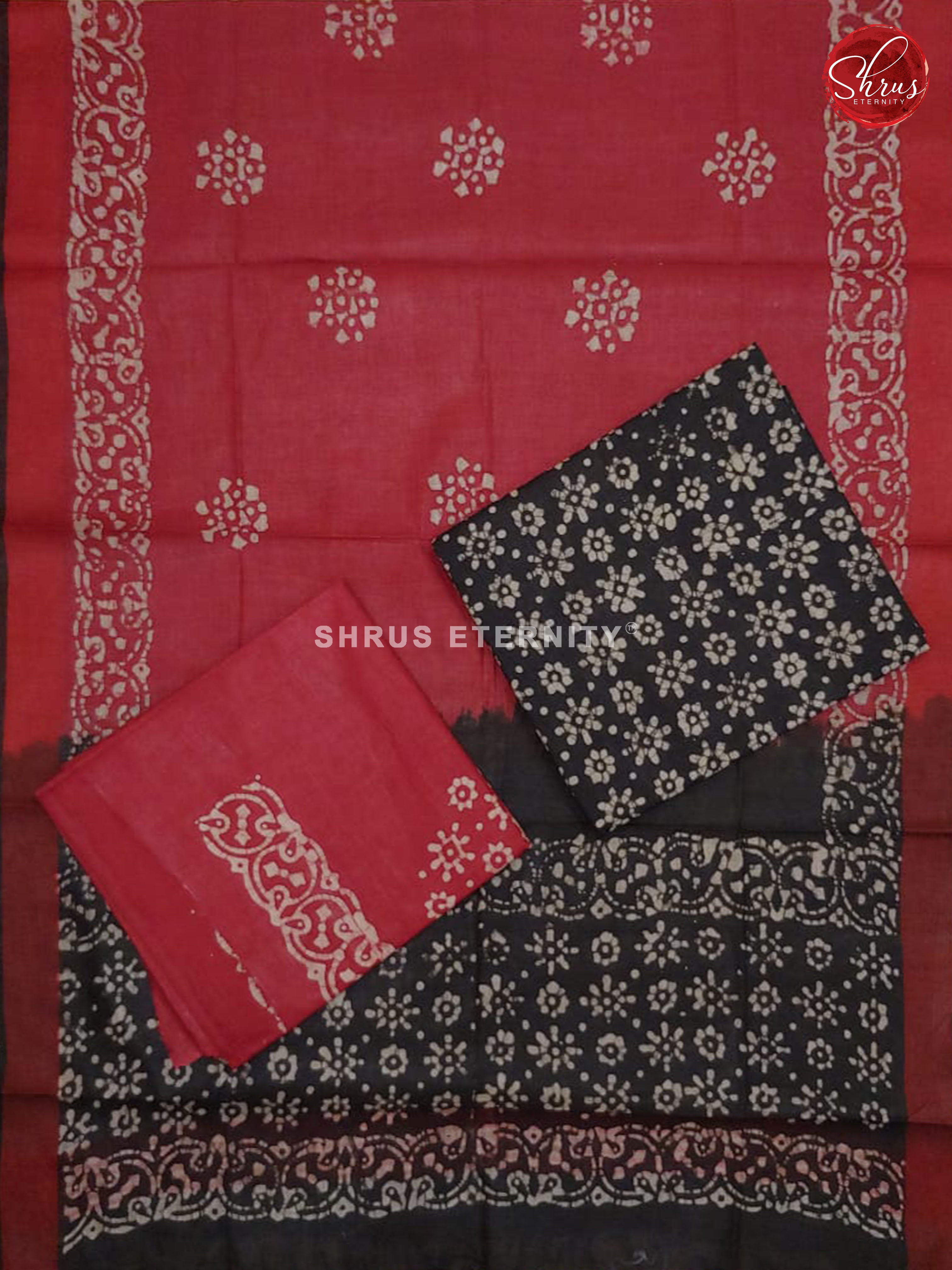 Black & Red - Bhatik Salwar - Shop on ShrusEternity.com