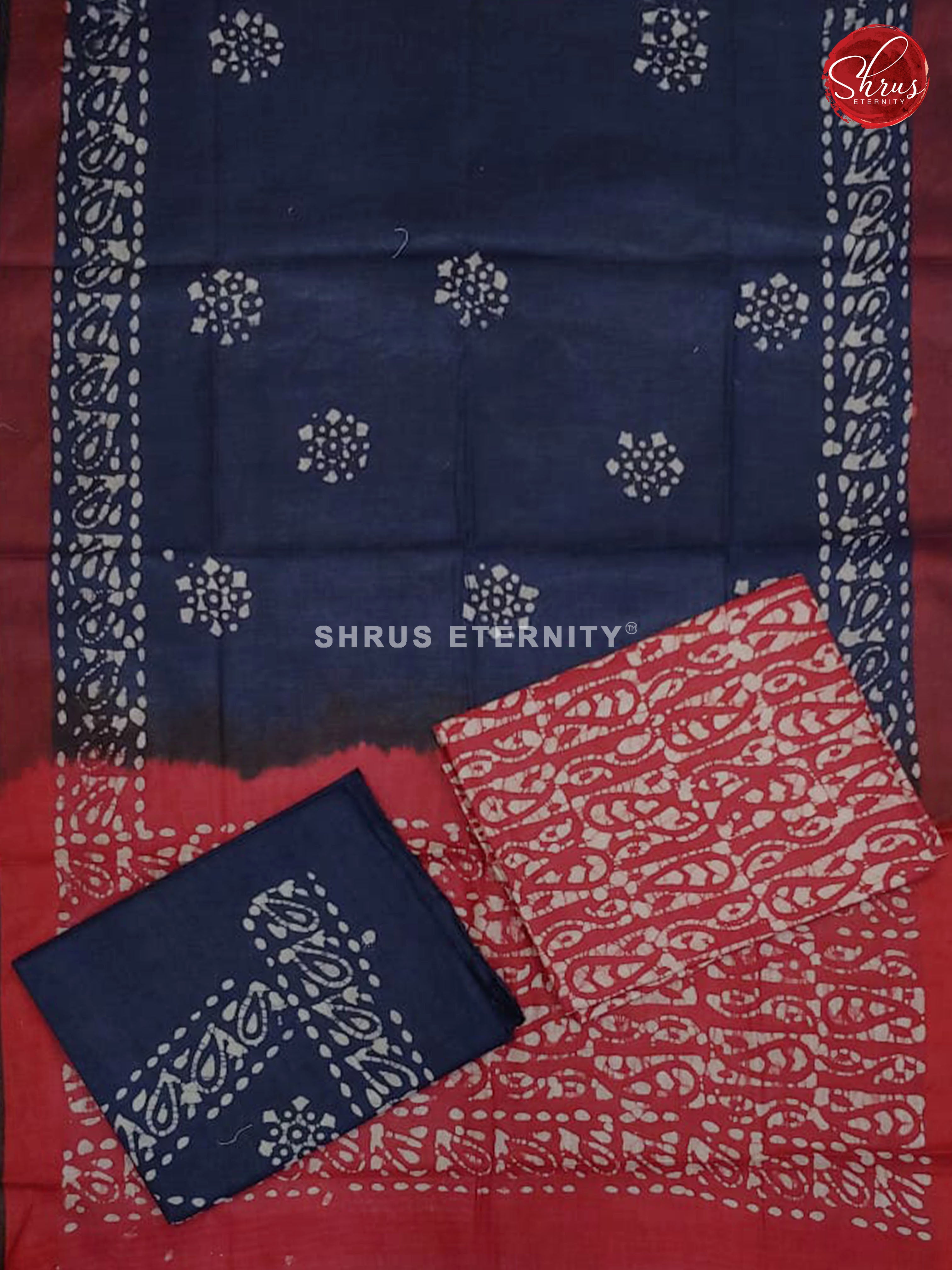 Red & Blue - Bhatik Salwar - Shop on ShrusEternity.com