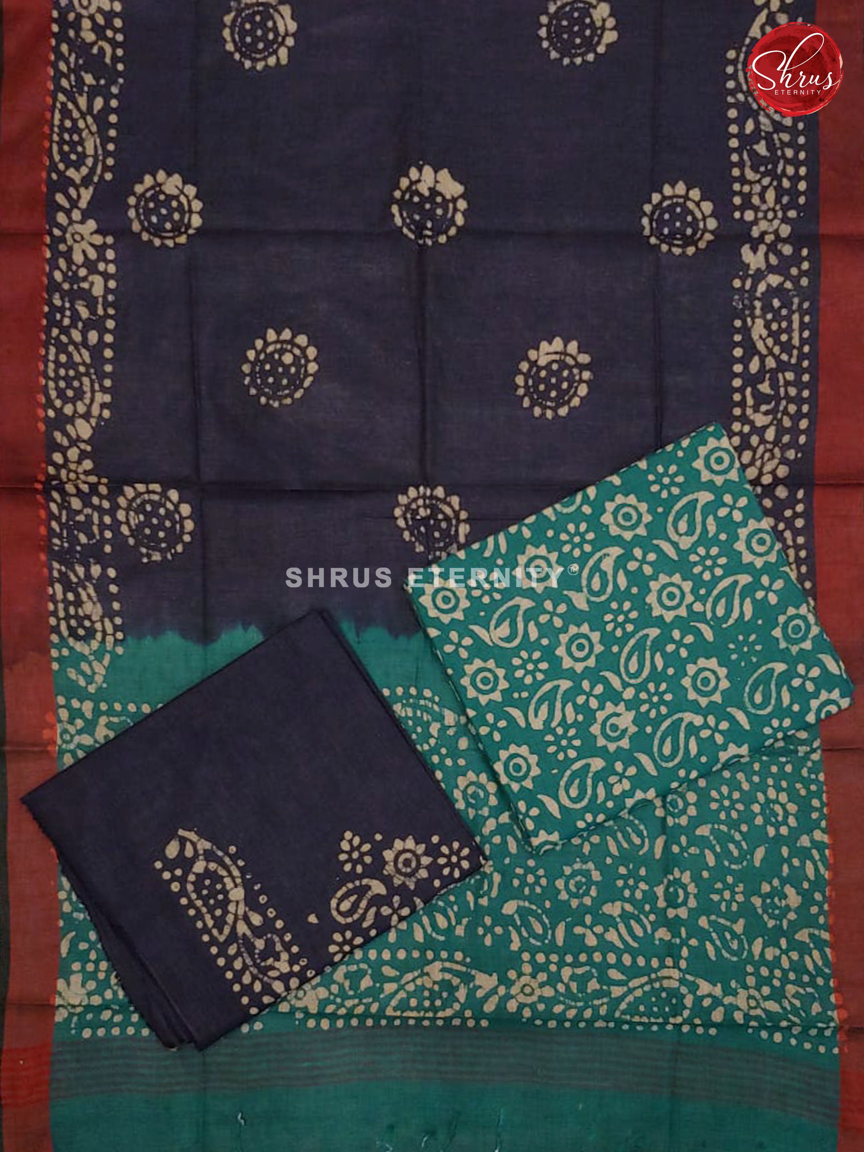 Teal Green & Blue - Bhatik Salwar - Shop on ShrusEternity.com