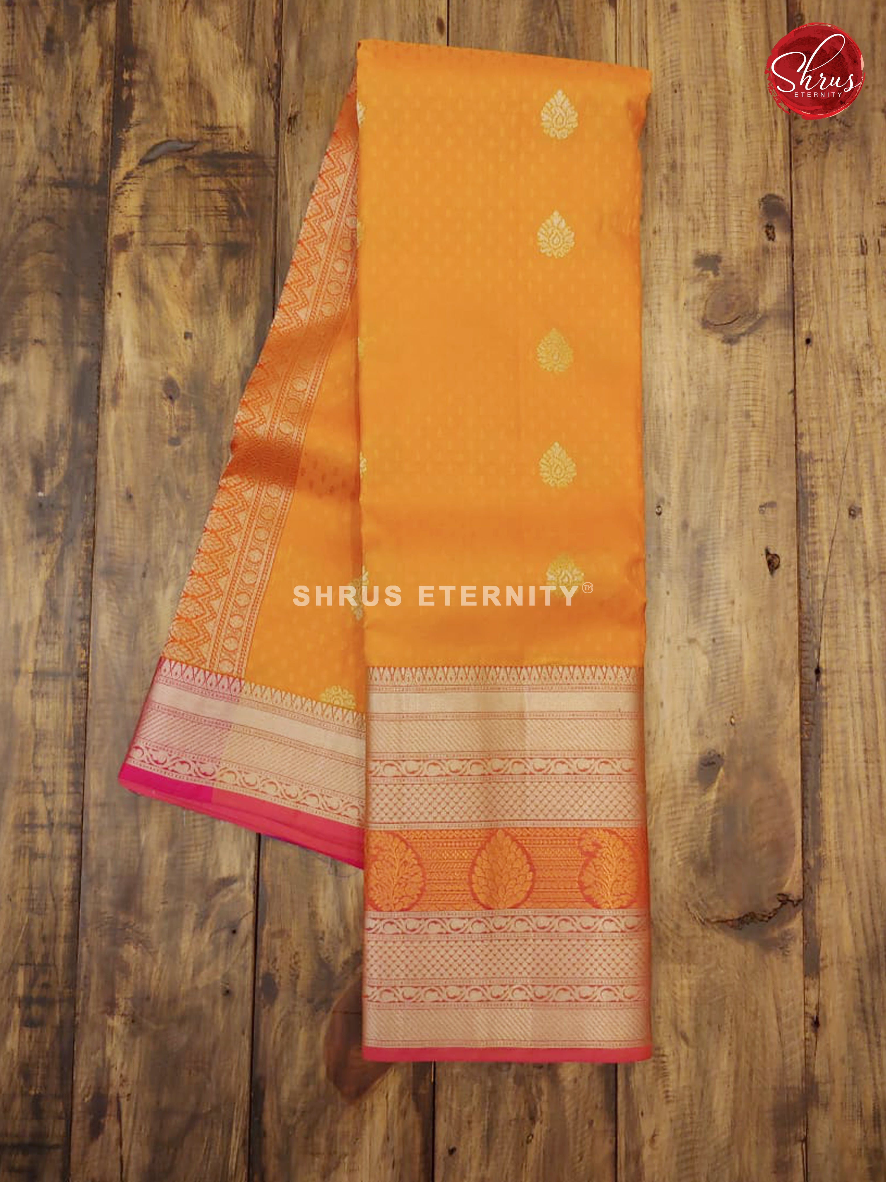 Mango Yellow & Pink - Kanchipuram Silk - Shop on ShrusEternity.com