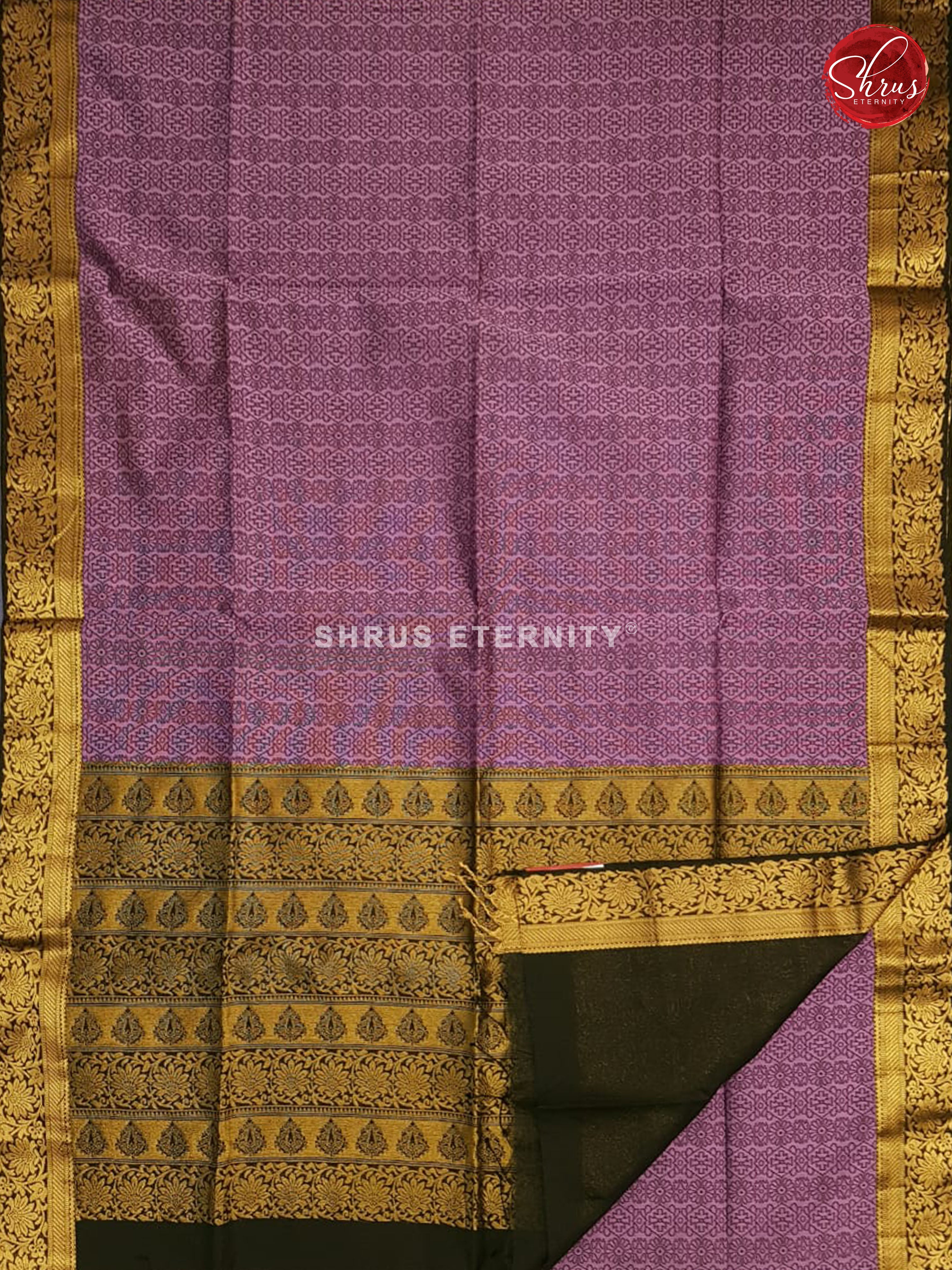 Purple & Black - Kora Cotton Silk - Shop on ShrusEternity.com