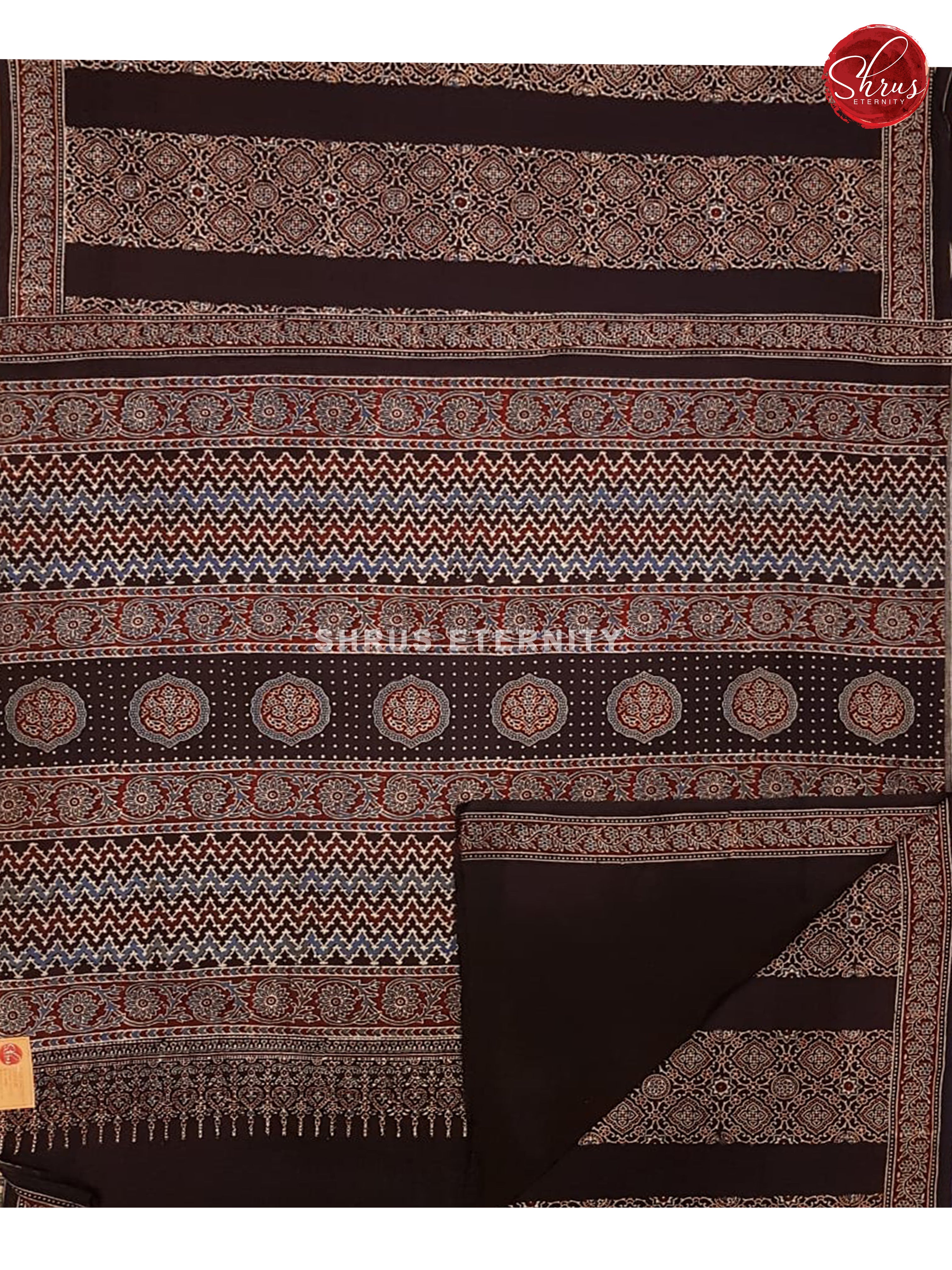 Dark Brown(Single Tone) - Ajrakh Cotton - Shop on ShrusEternity.com
