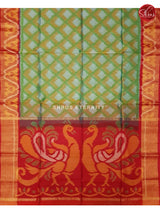 Green & Red - Pochampally Silk Cotton - Shop on ShrusEternity.com
