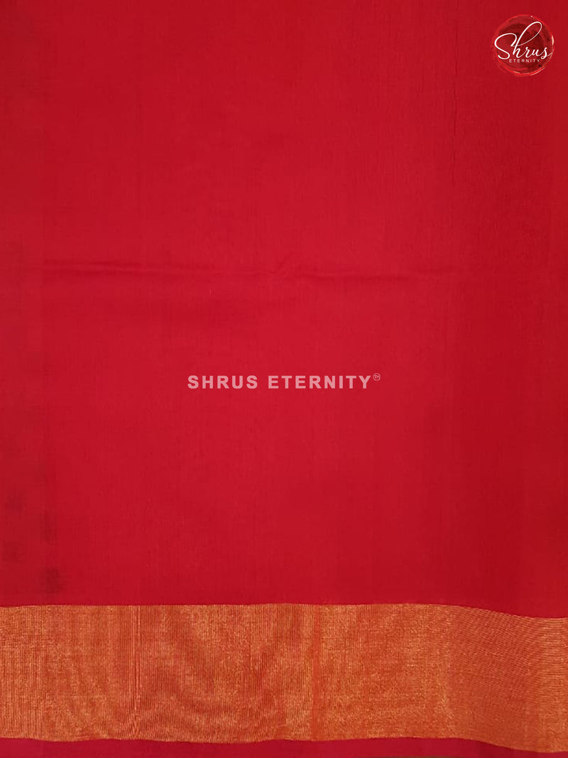 Blue & Red - Pochampally Silk Cotton - Shop on ShrusEternity.com