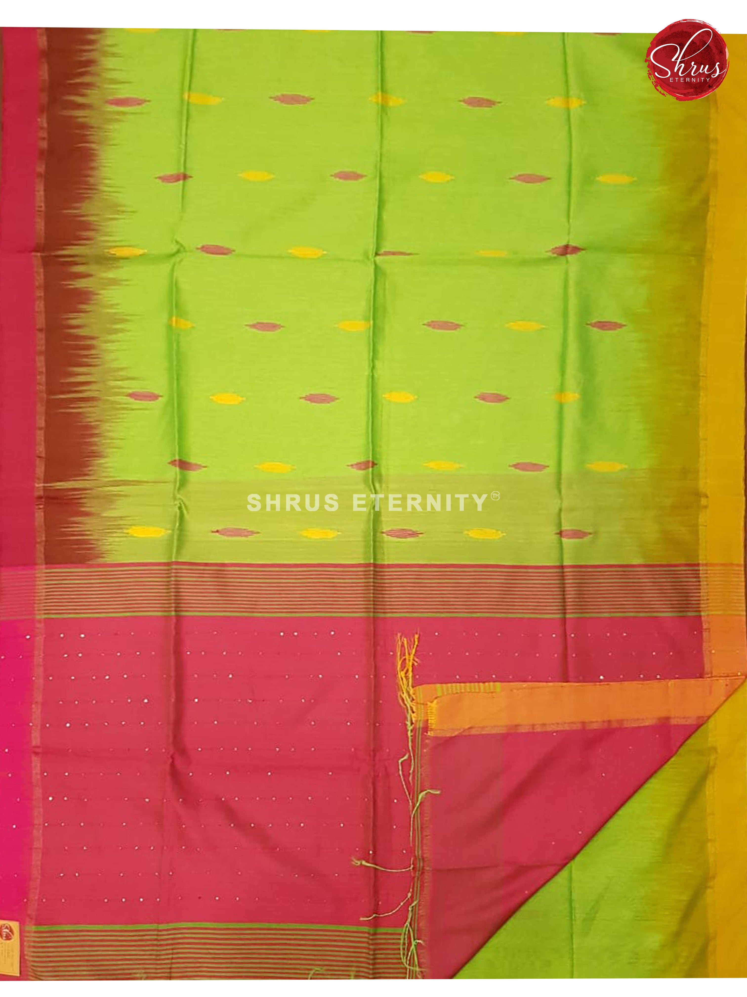 Light Green & Pink - Bengal Cotton - Shop on ShrusEternity.com