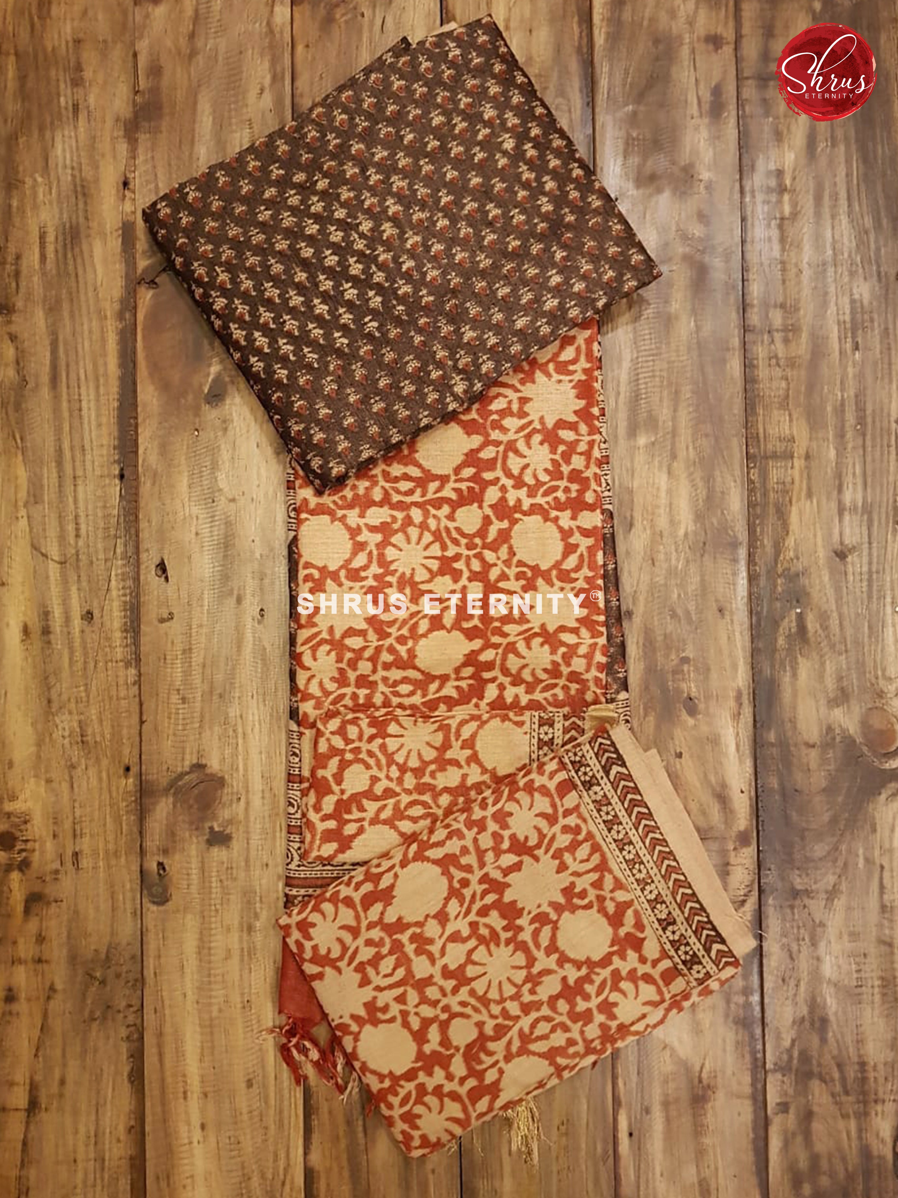 Elephant Grey & Red - Khadi Salwar Cotton - Shop on ShrusEternity.com
