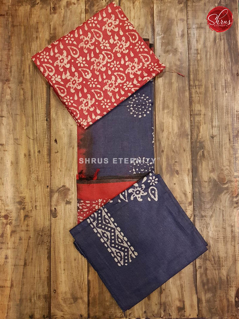 RED & BLUE - BHATIK SUIT - Shop on ShrusEternity.com