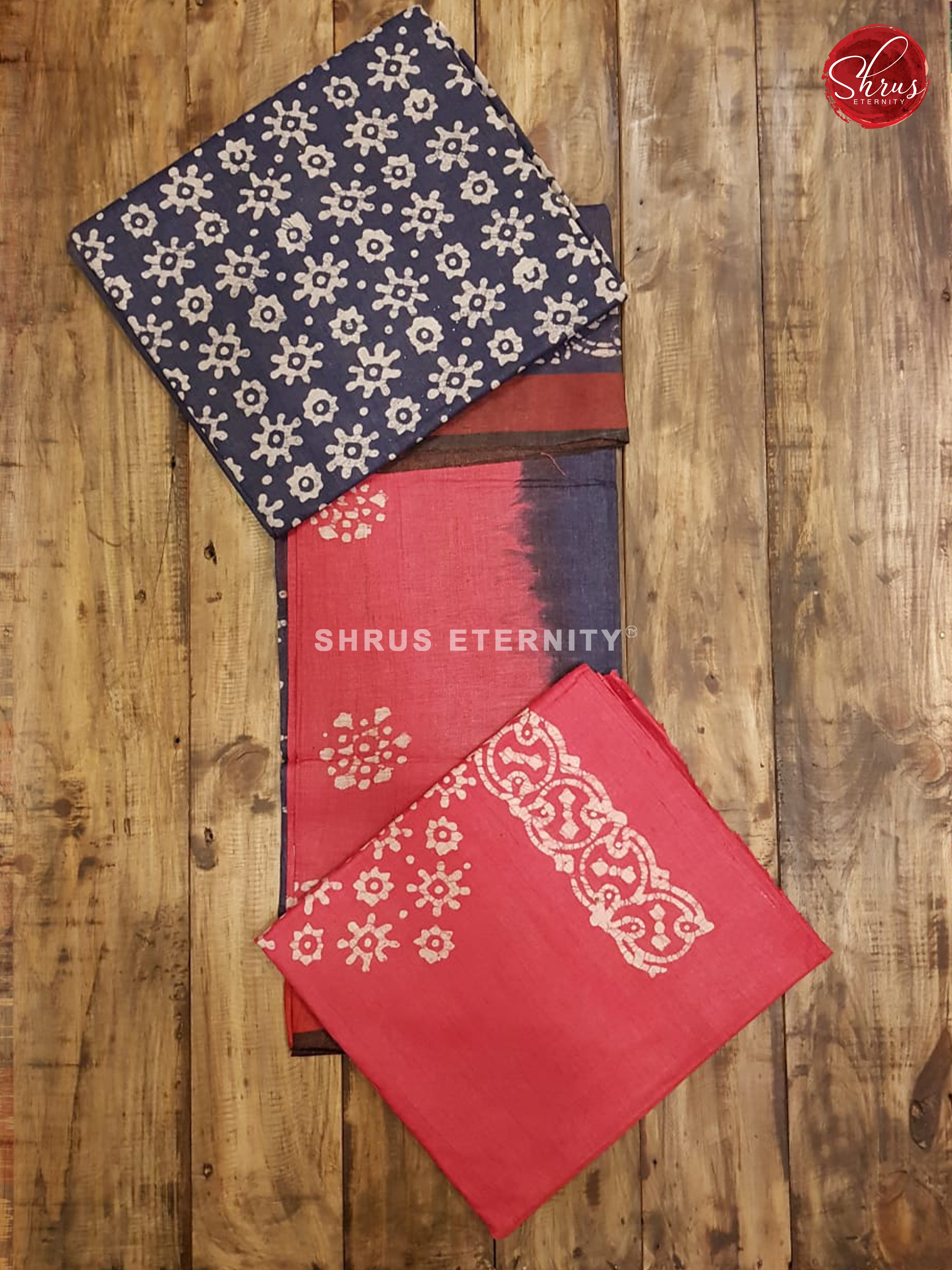 BLUE & PINK - BHATIK SUIT - Shop on ShrusEternity.com