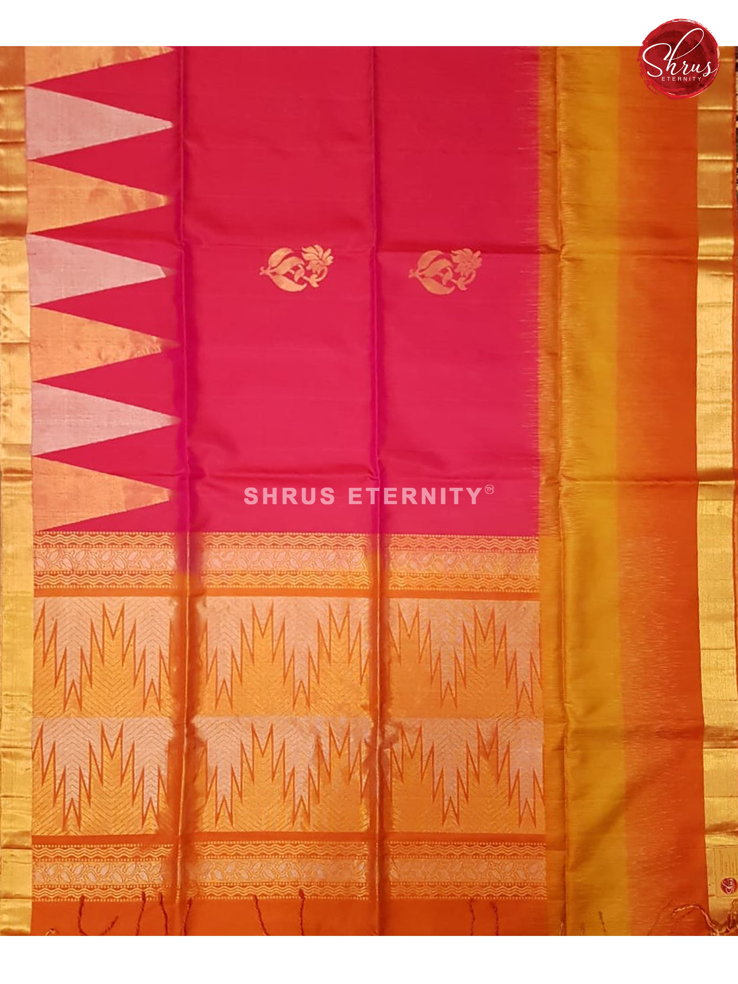 Pink & Mustard Orange - Soft Silk - Shop on ShrusEternity.com