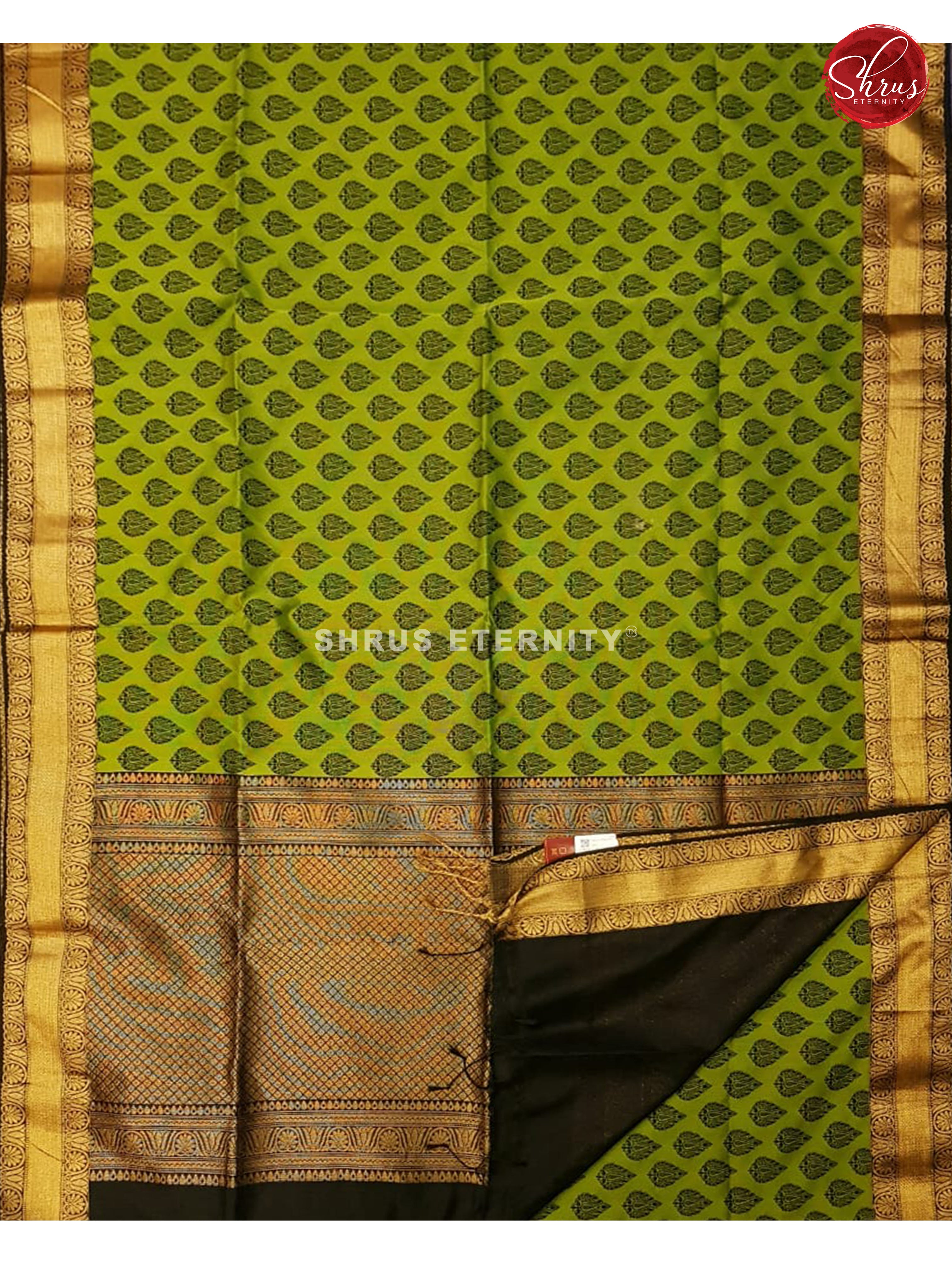 Green & Black - Kora Cotton Silk - Shop on ShrusEternity.com