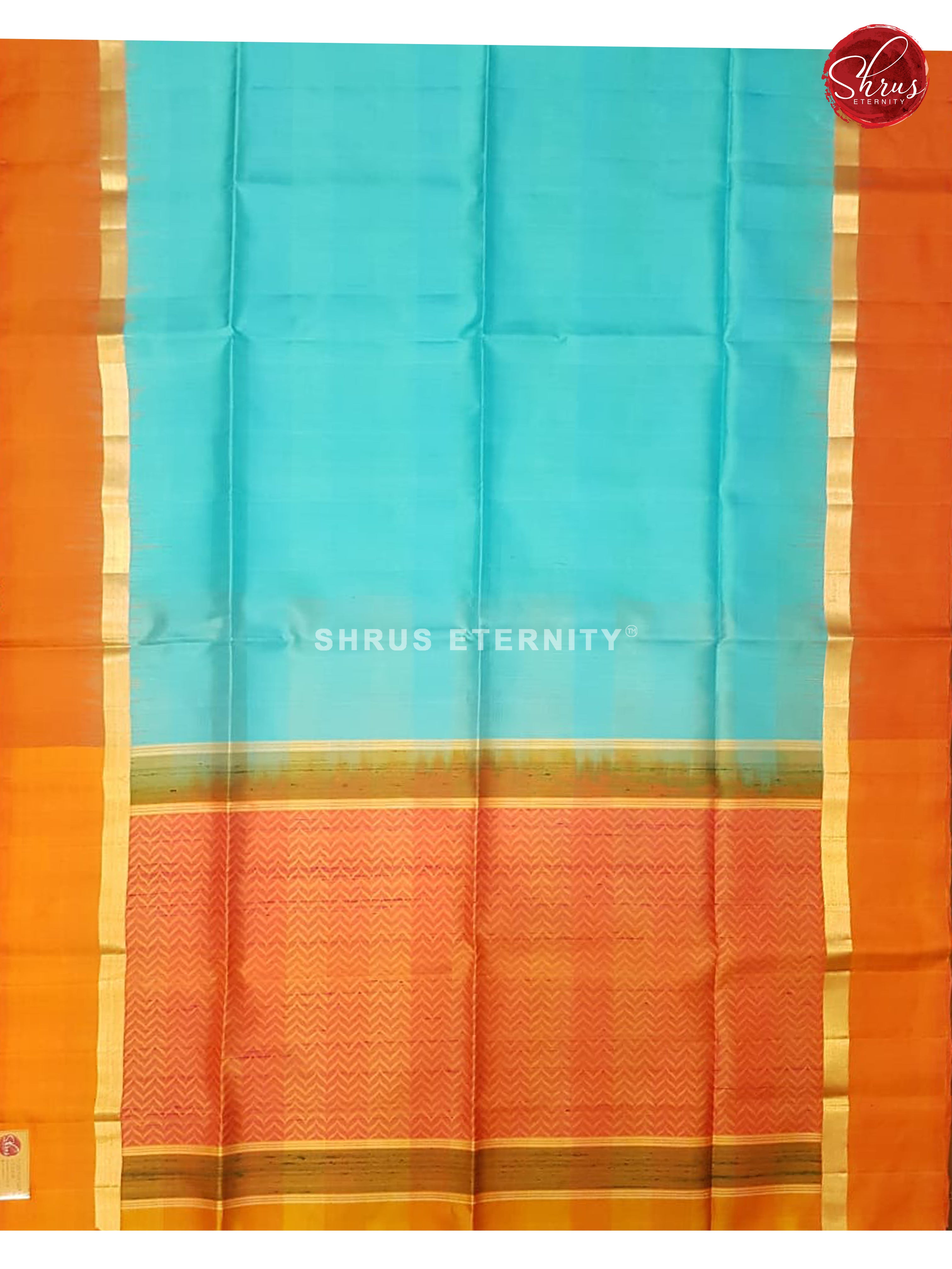 Ice Blue & Orange - Soft Silk - Shop on ShrusEternity.com