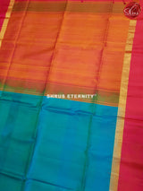 Greenish Blue & Orange - Soft Silk - Shop on ShrusEternity.com