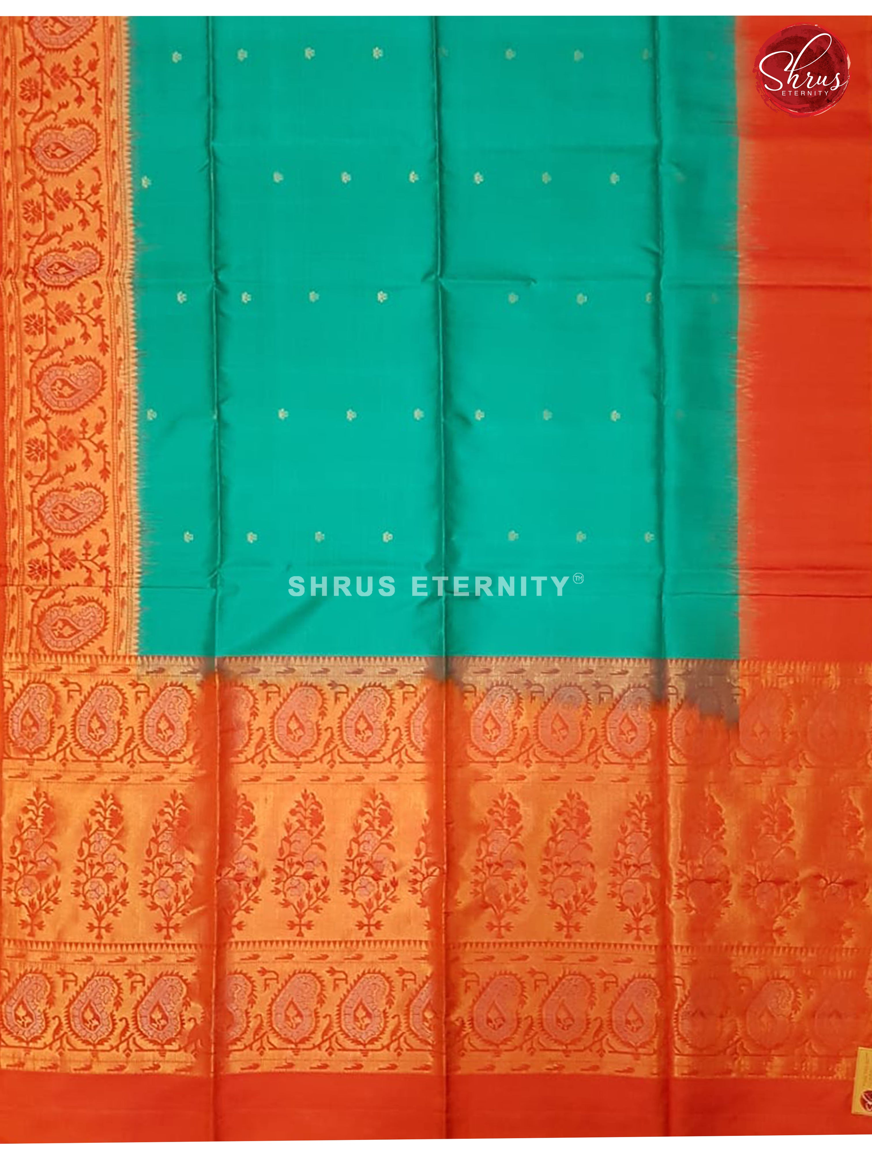 Sea Green & Orange - Soft Silk - Shop on ShrusEternity.com