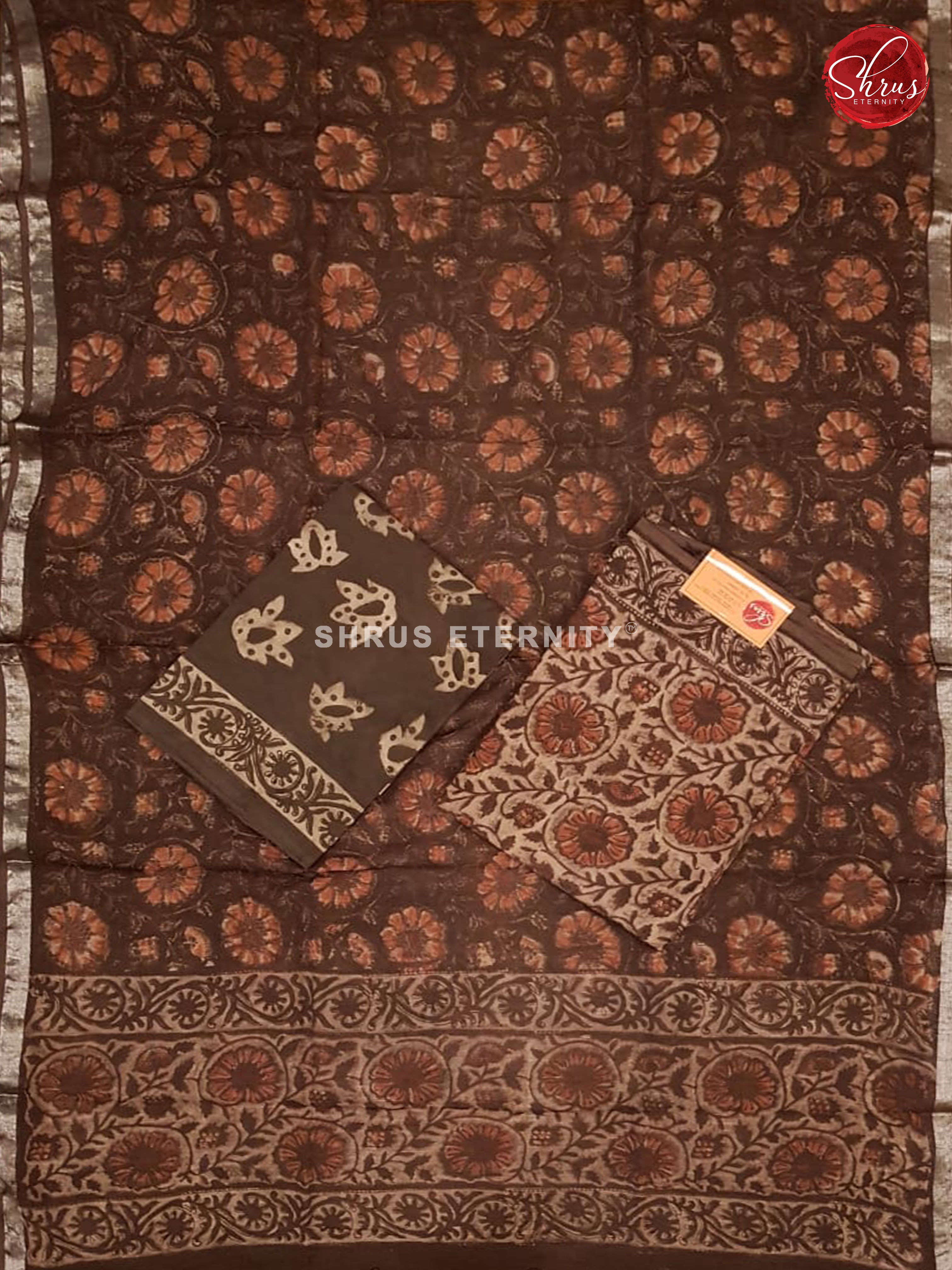 Brown (Single Tone) - Khadi Linen Salwar Suit - Shop on ShrusEternity.com