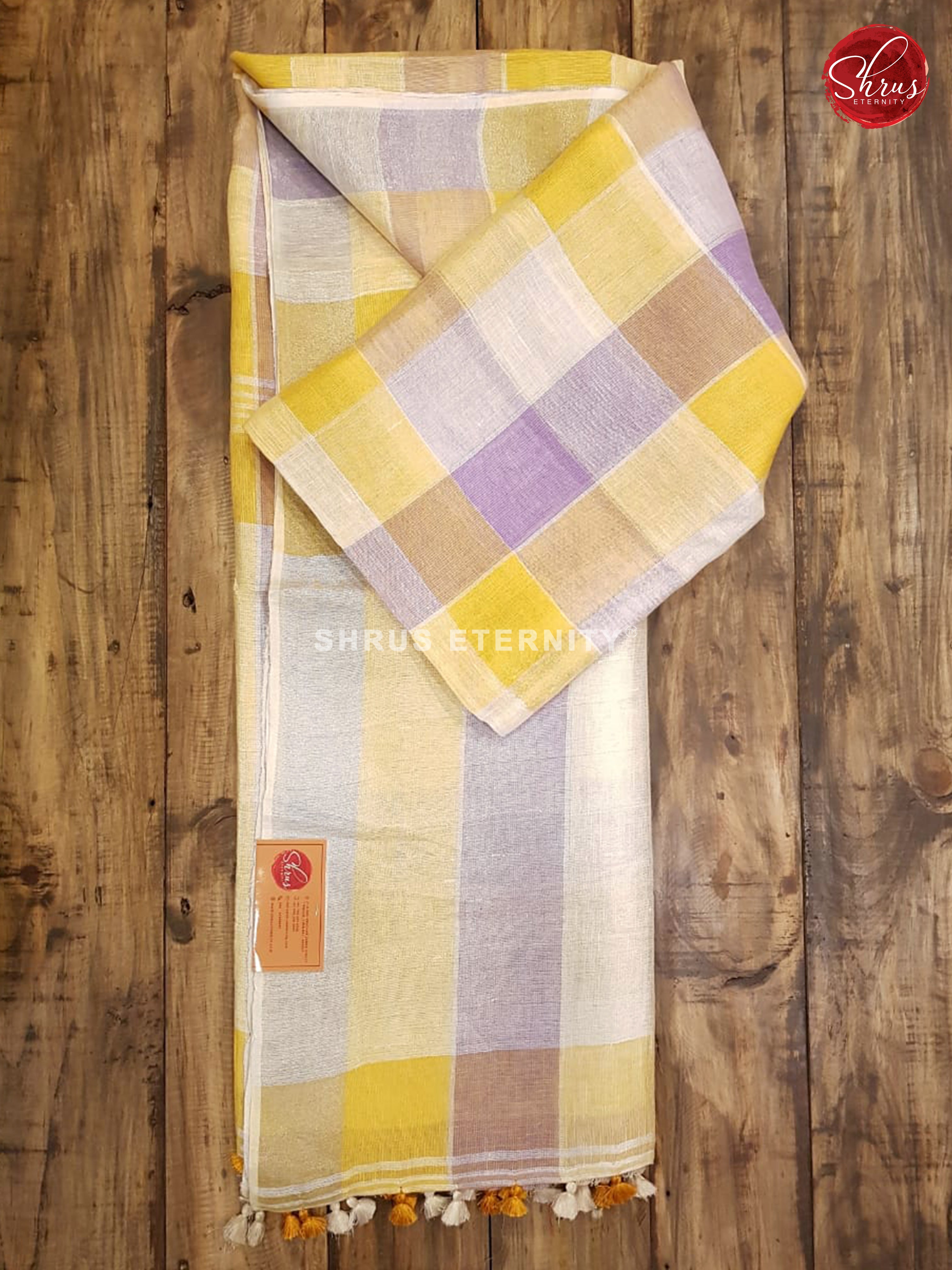 Yellow & Multicolor - Linen - Shop on ShrusEternity.com