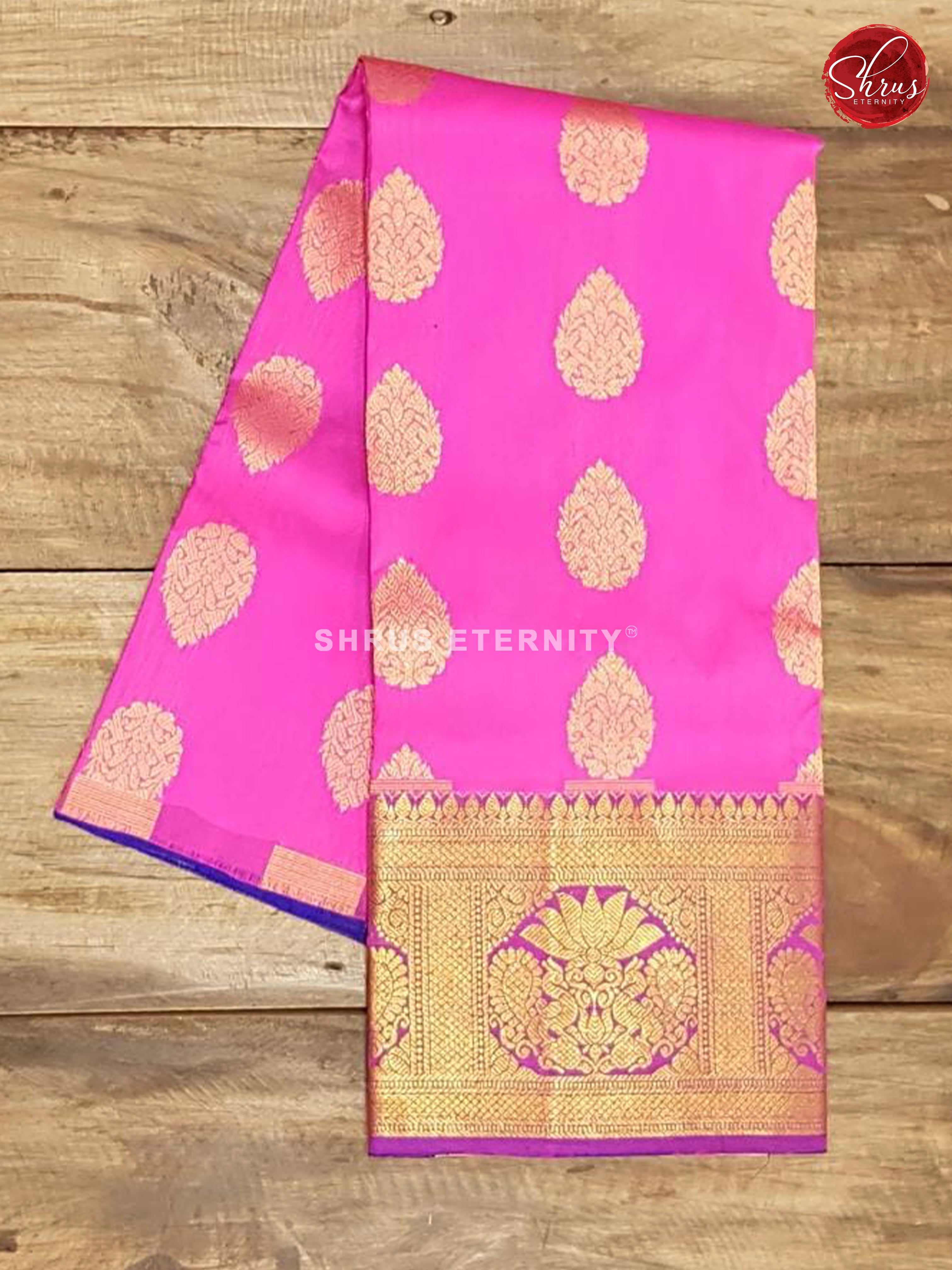 Blue & Pink - Pattu Pavadai 0-2 Years - Shop on ShrusEternity.com