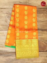Green & Mambala Yellow - Pattu Pavadai 0-2 Years - Shop on ShrusEternity.com
