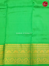 Green & Mambala Yellow - Pattu Pavadai 0-2 Years - Shop on ShrusEternity.com