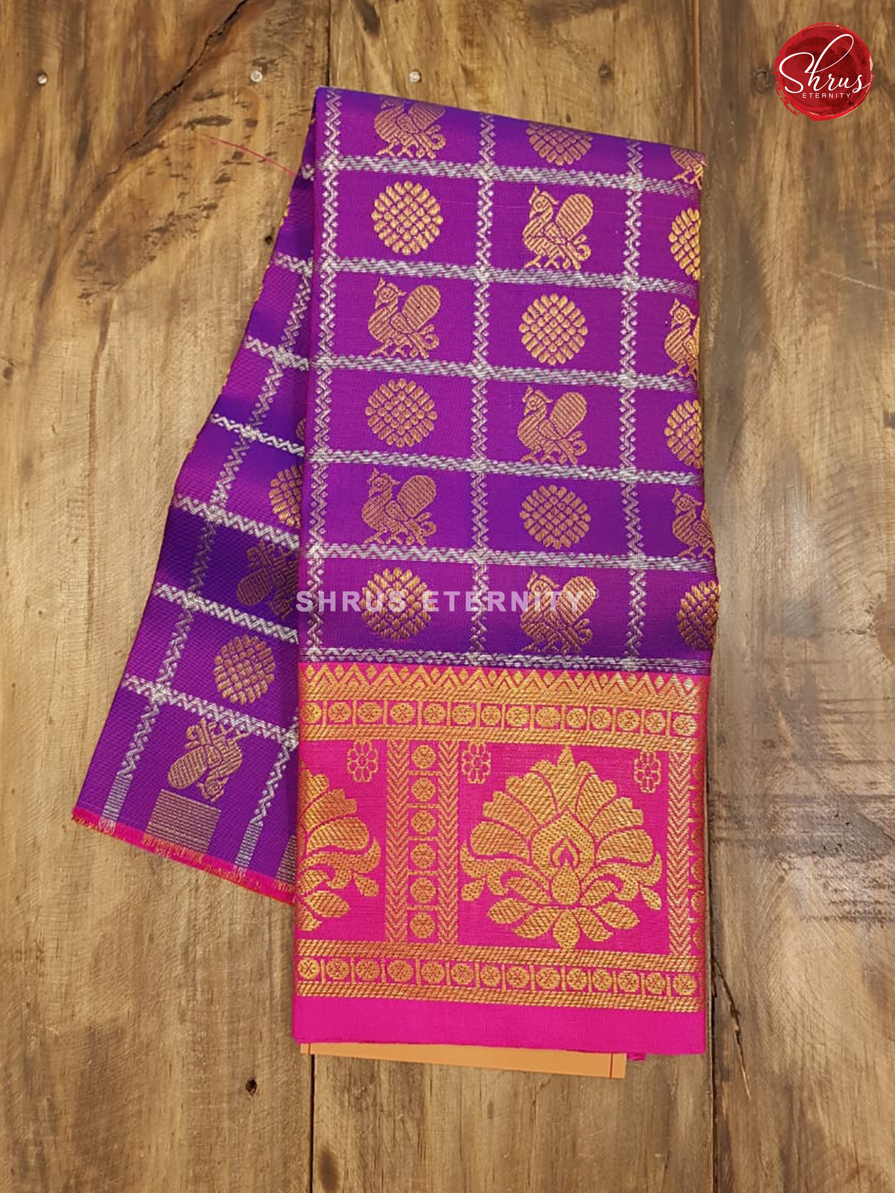 Pink & Purple - Pattu Pavadai 0-2 Years - Shop on ShrusEternity.com