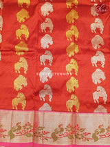 Pink & Red - Pattu Pavadai 0-2 Years - Shop on ShrusEternity.com