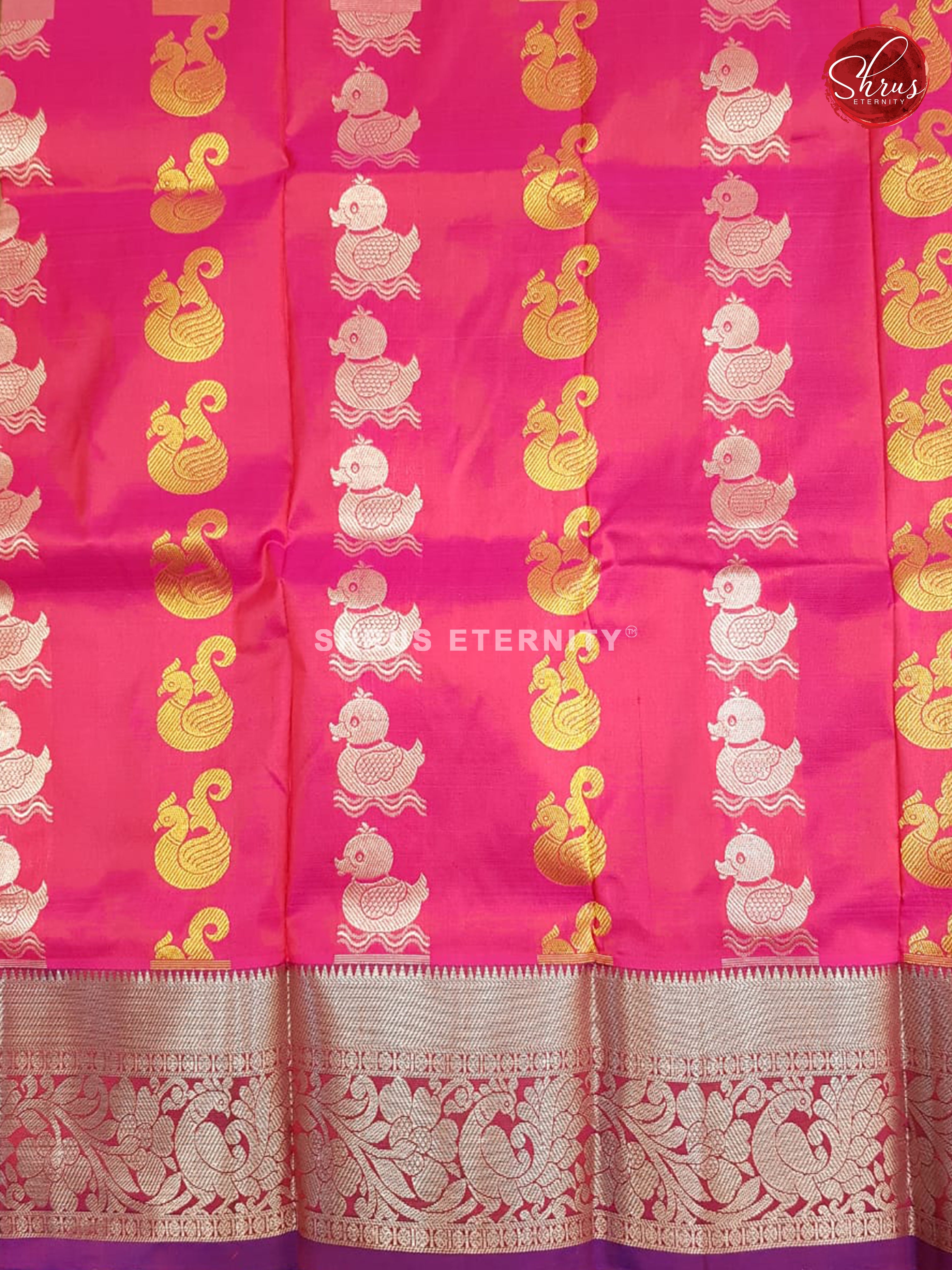 Blue & Pink - Pattu Pavadai  0-2 Years - Shop on ShrusEternity.com