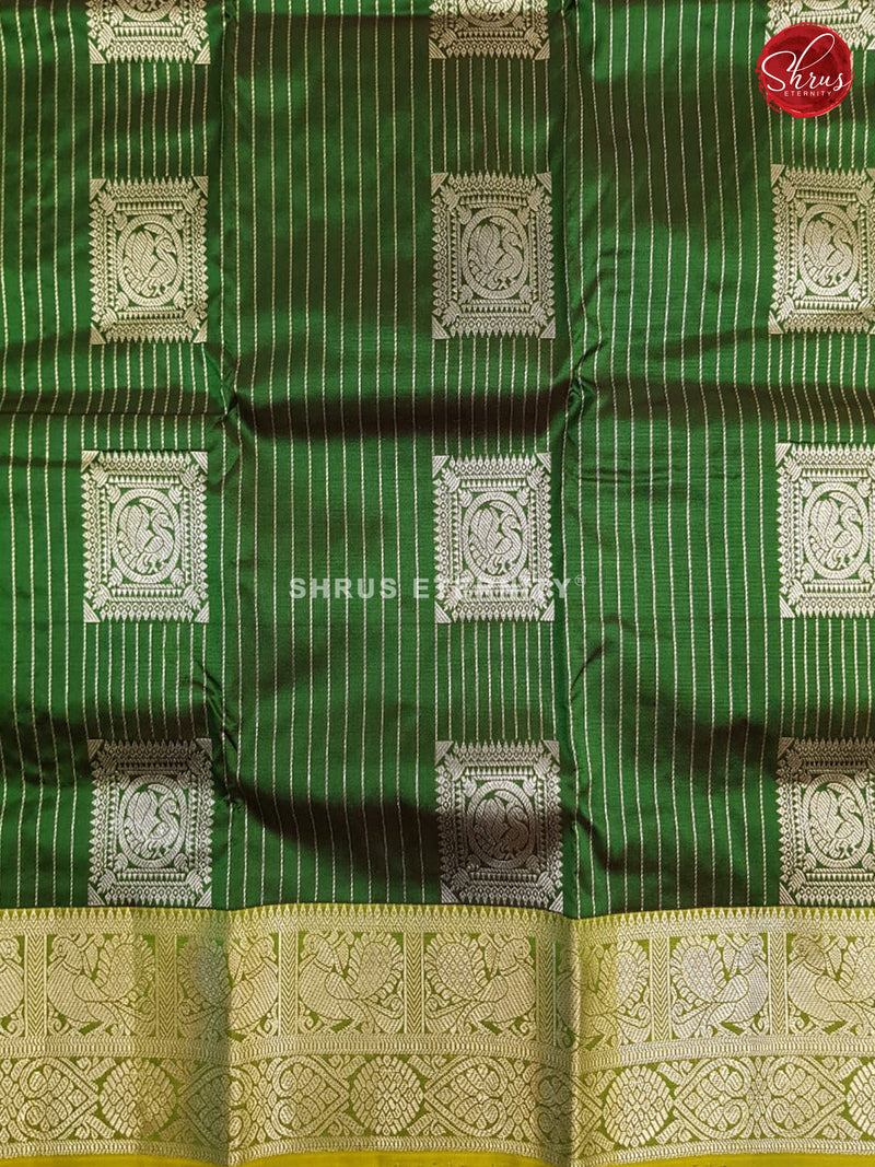 Light Green & Dark Green - Pattu Pavadai 0-2 Years - Shop on ShrusEternity.com