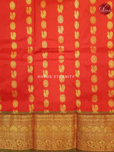 Green & Red - Pattu Pavadai 0-2 Years - Shop on ShrusEternity.com